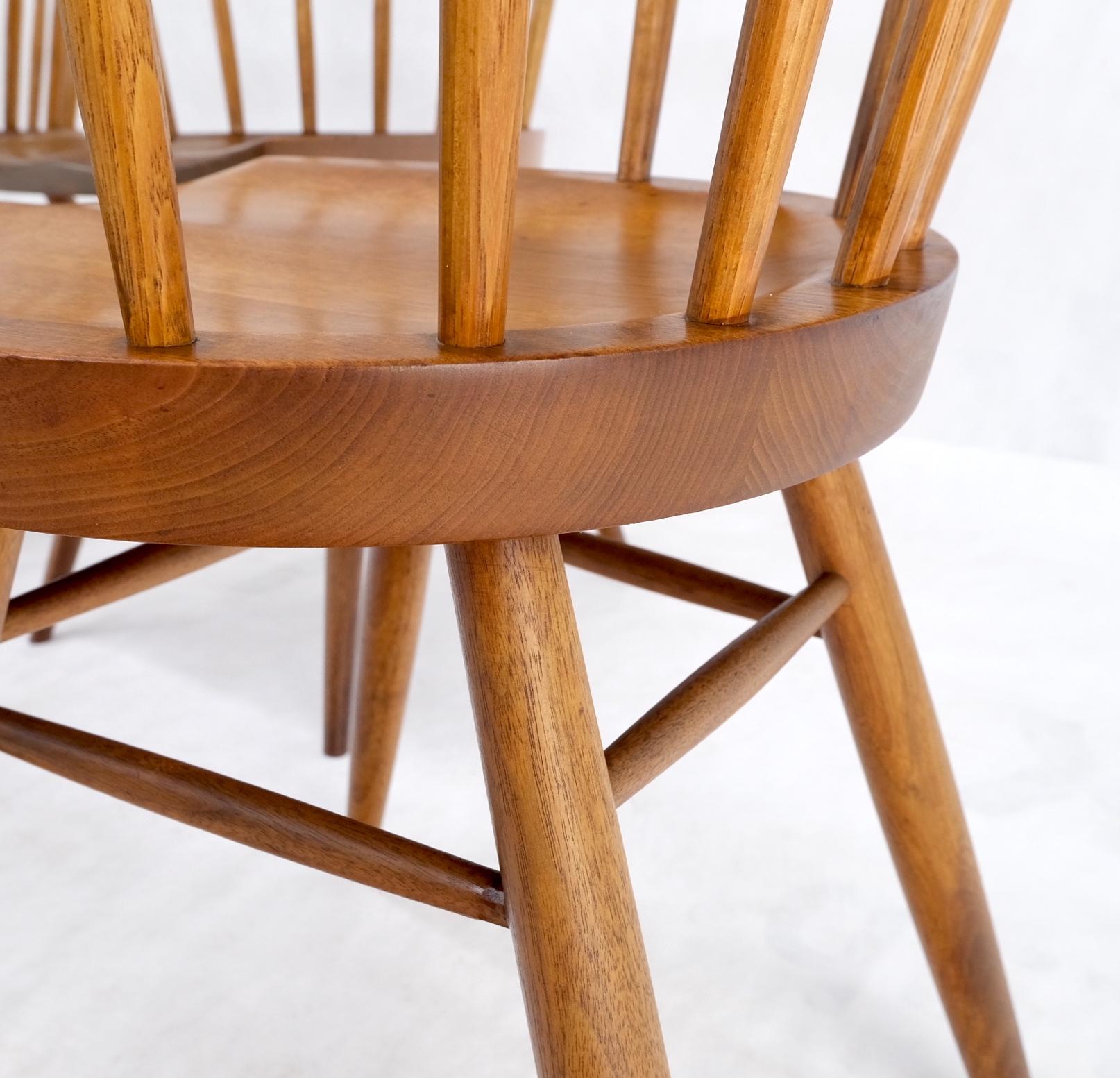 Set of 6 Oiled Walnut Spindle Back Dining Chairs by George Nakashima For Sale 10