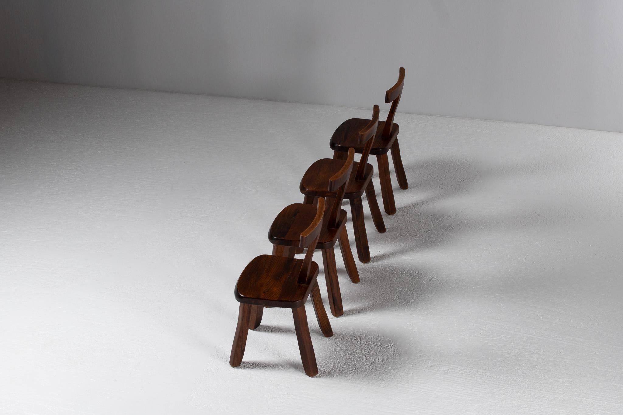Orme Set of 6 Olavi Hänninen Solid Wood Chairs - T chairs en vente