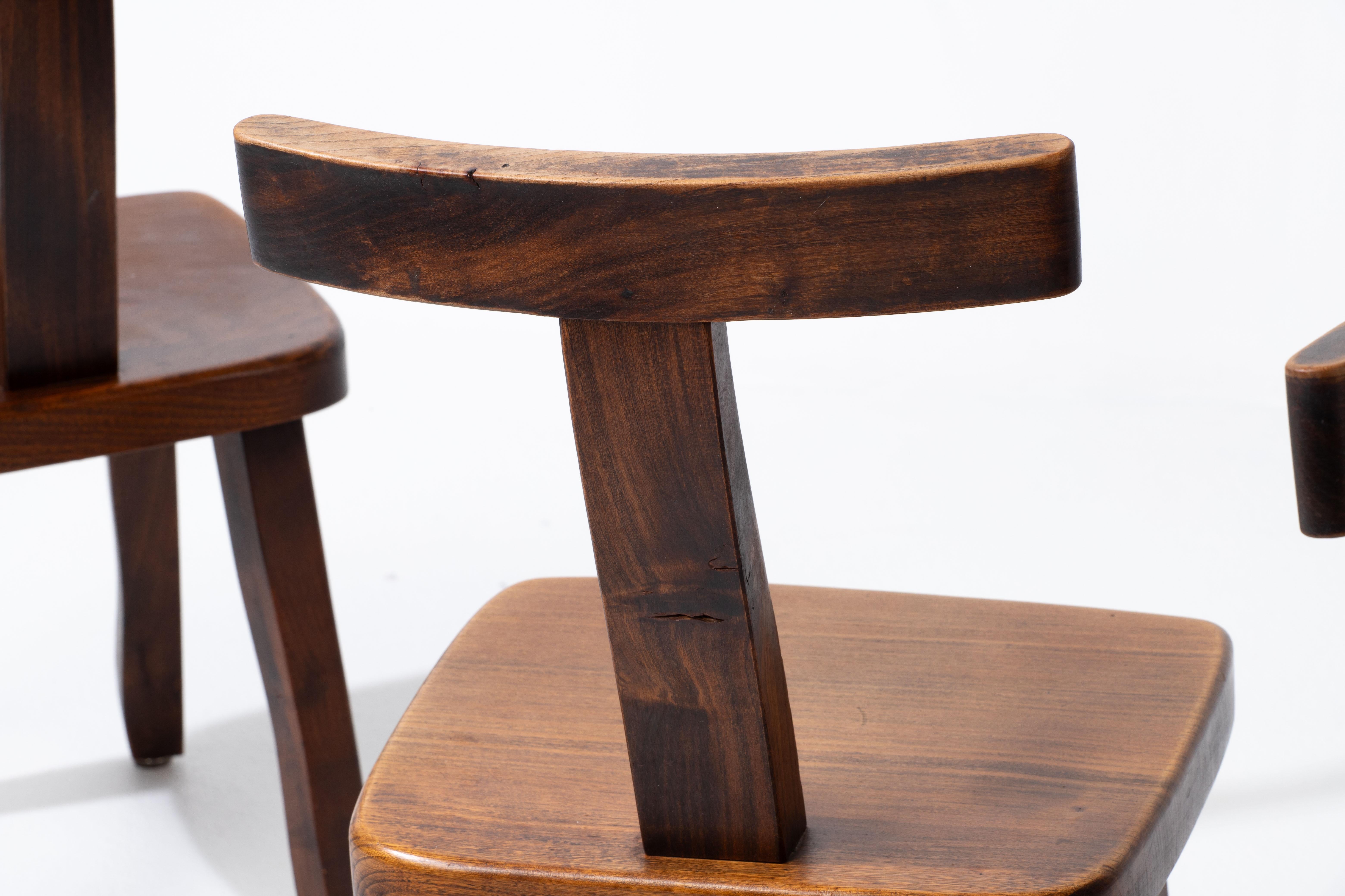 Set of 6 Olavi Hänninen Solid Wood Chairs - T chairs 2
