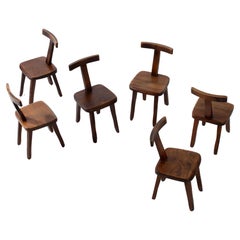 Set of 6 Olavi Hänninen Solid Wood Chairs - T chairs