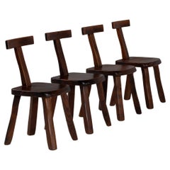 Used Set of 6 Olavi Hänninen Solid Wood Chairs - T chairs