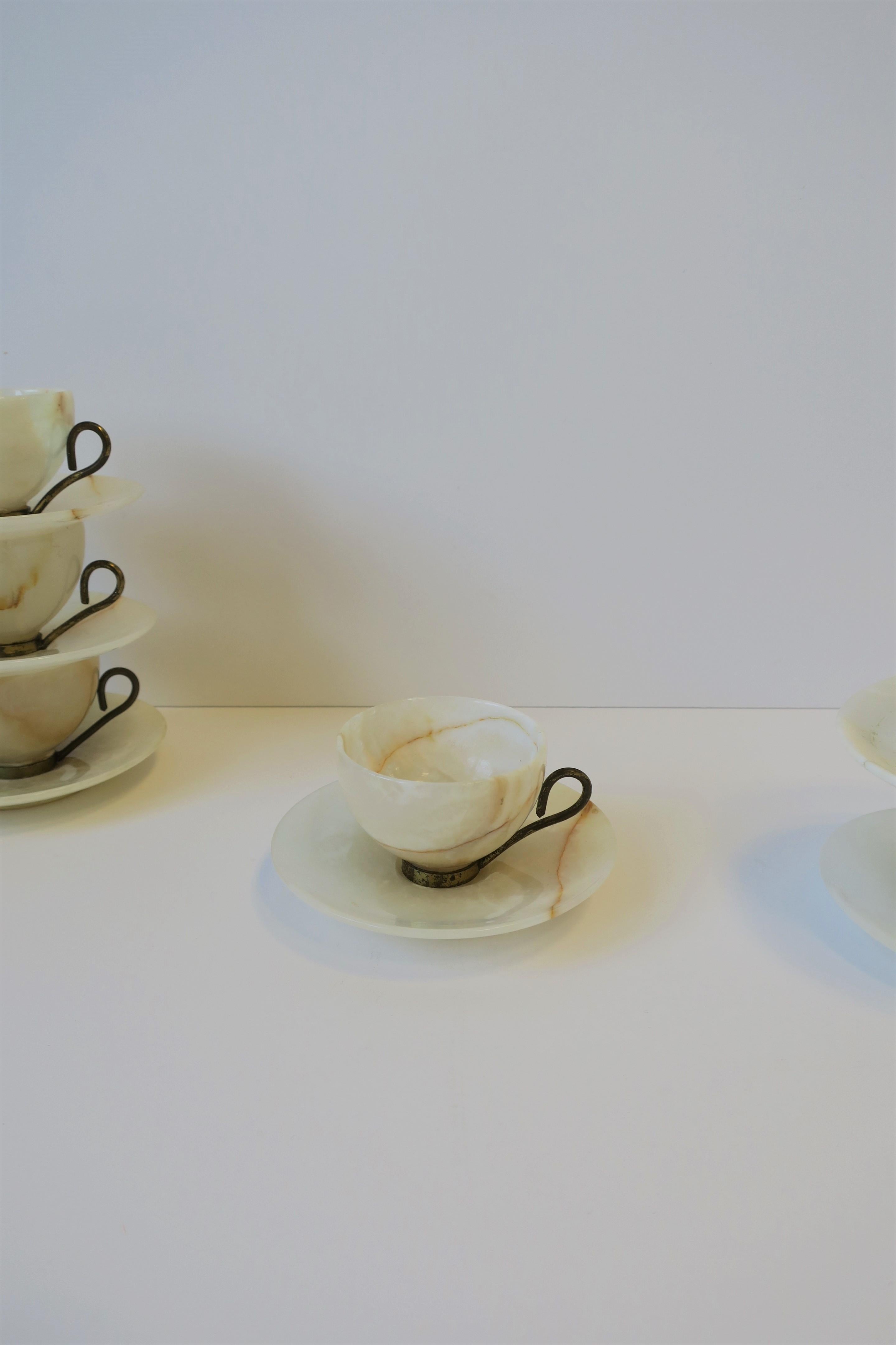 Onyx and Gold Gilt Coffee Cups and Saucers 2