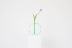 Set of 6 Opaque Mint Gaia Vases by Valeria Vasi