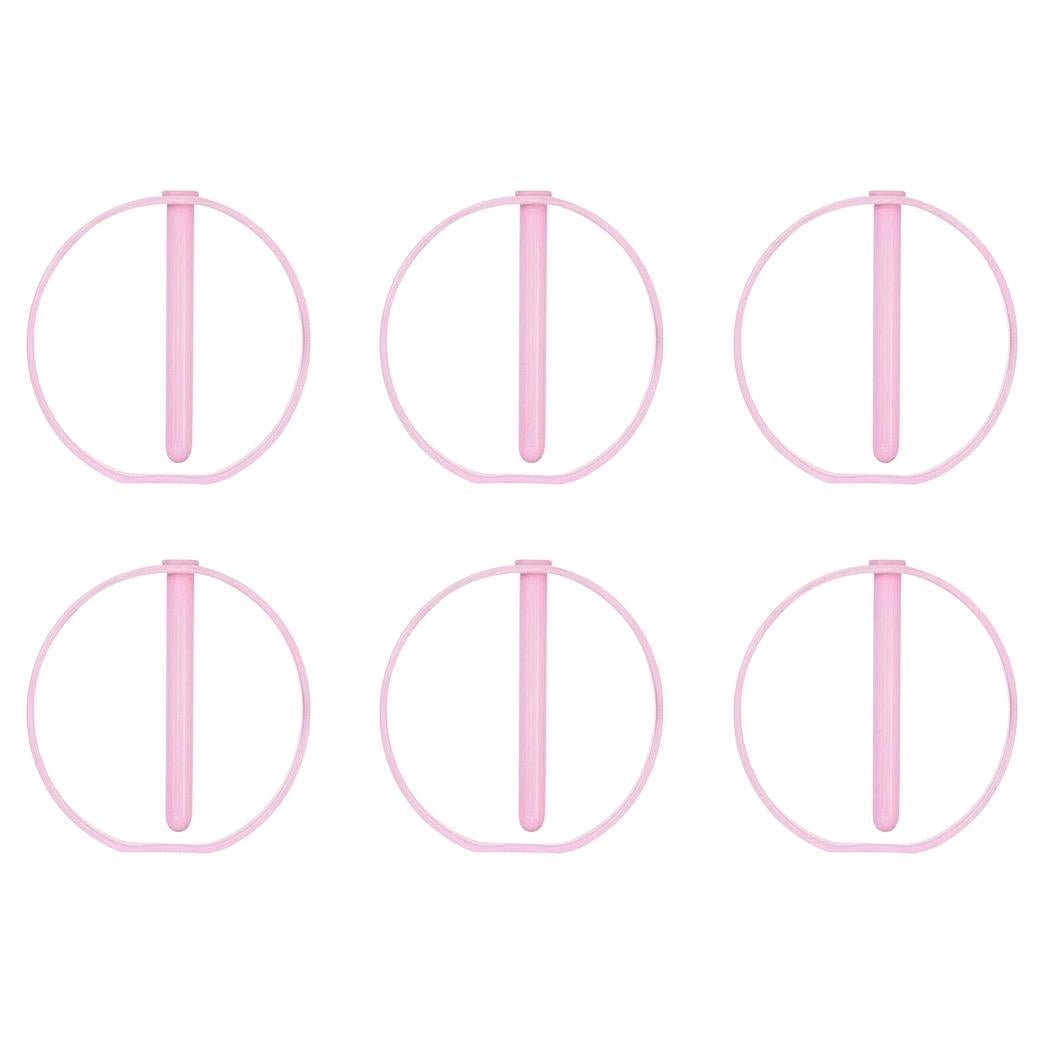 Set of 6 Opaque Pink Gaia Vases by Valeria Vasi