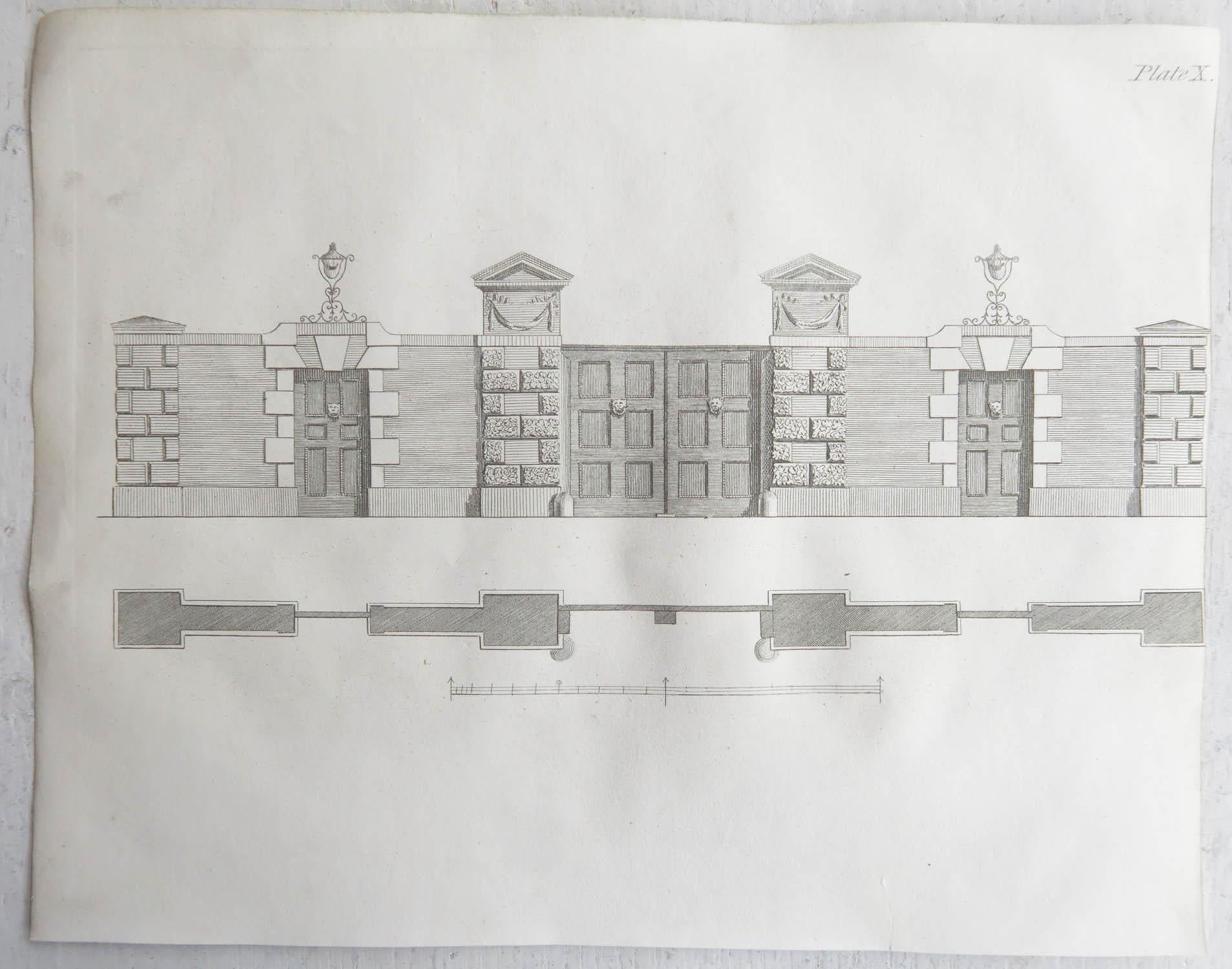 Ensemble de 6 estampes architecturales originales et anciennes d'après L.Carter. C. 1813 Bon état - En vente à St Annes, Lancashire