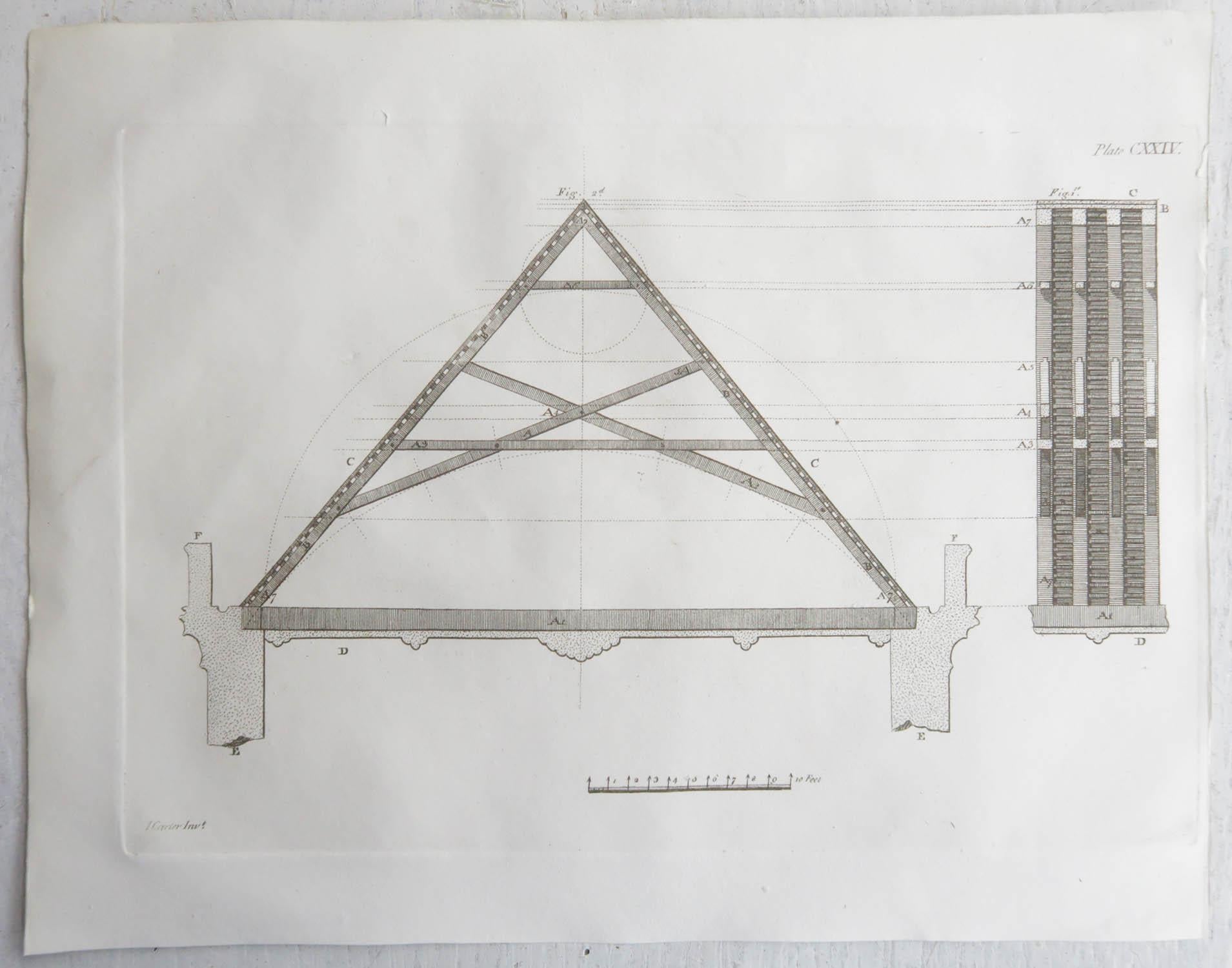 Début du XIXe siècle Ensemble de 6 estampes architecturales originales et anciennes d'après L.Carter. C. 1813 en vente