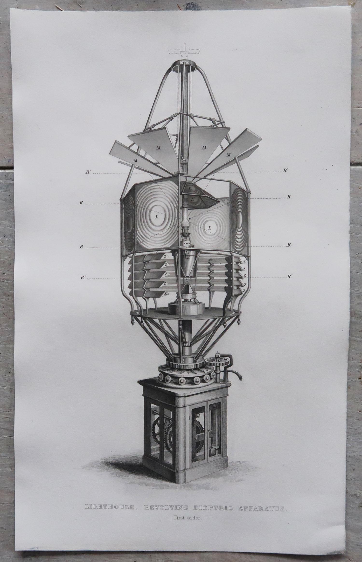 Satz von 6 originalen antiken technischen Drucken, Motoren / Maschinen, um 1850 (Englisch) im Angebot