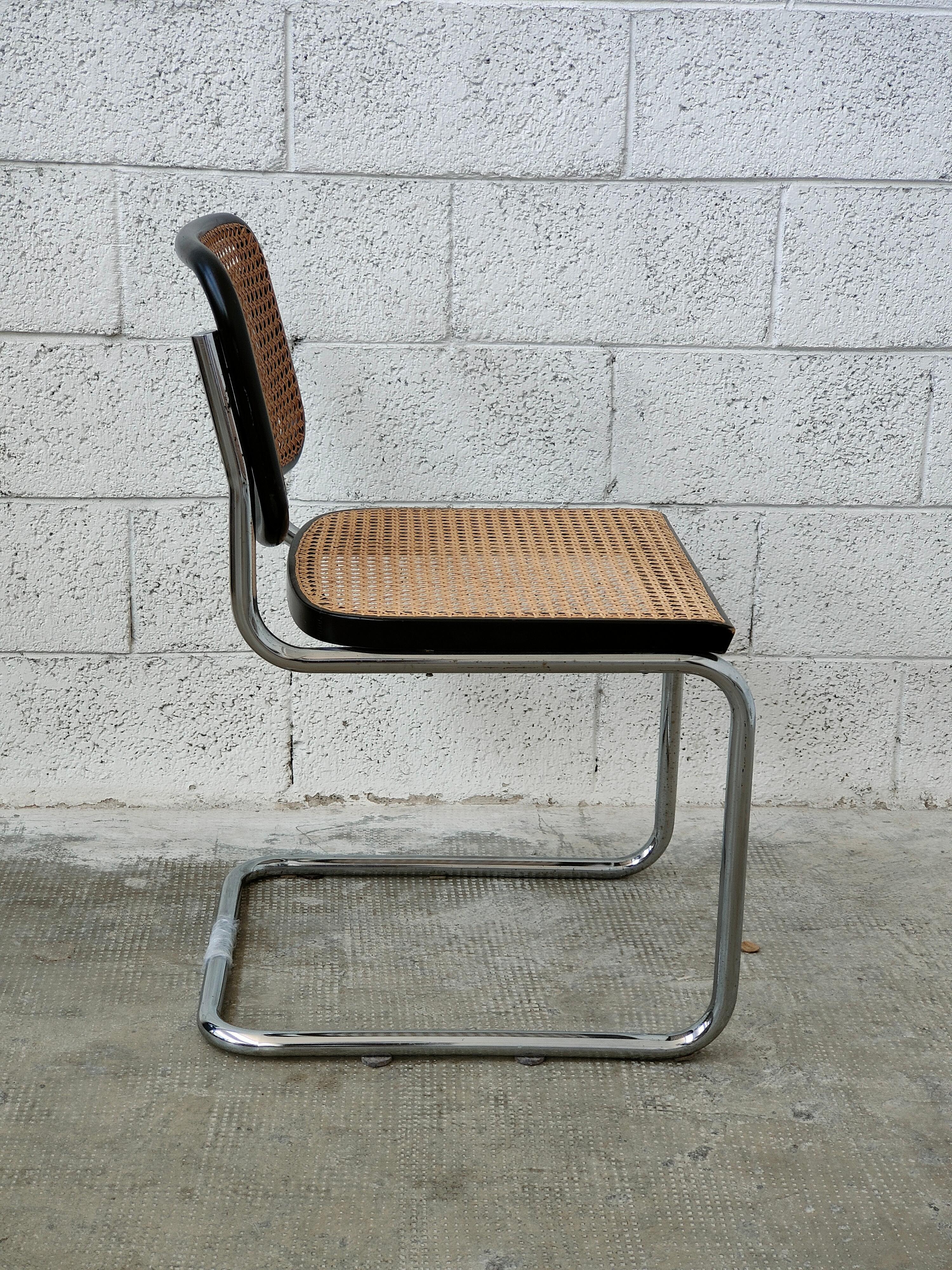 Set of 6 Original Cesca Chairs, by Marcel Breuer for Gavina, Italy In Good Condition In Padova, IT
