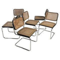 Set of 8 Original Cesca Chairs, by Marcel Breuer for Gavina, Italy