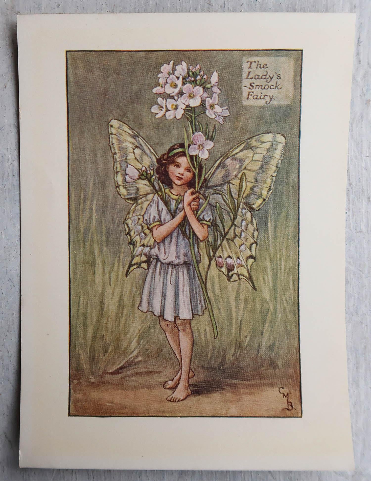 Other Set of 6 Original Flower Fairy Prints, circa 1920