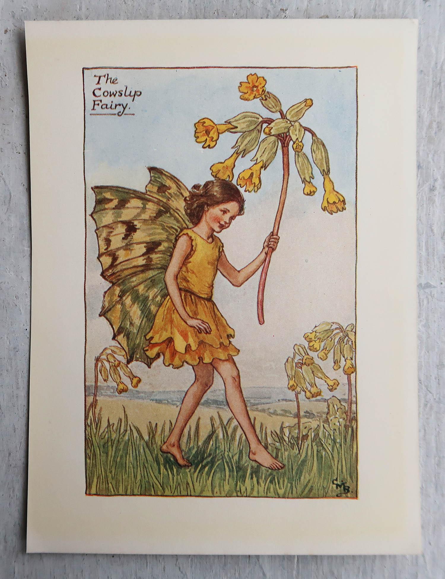 Set of 6 Original Flower Fairy Prints, circa 1920 In Good Condition In St Annes, Lancashire