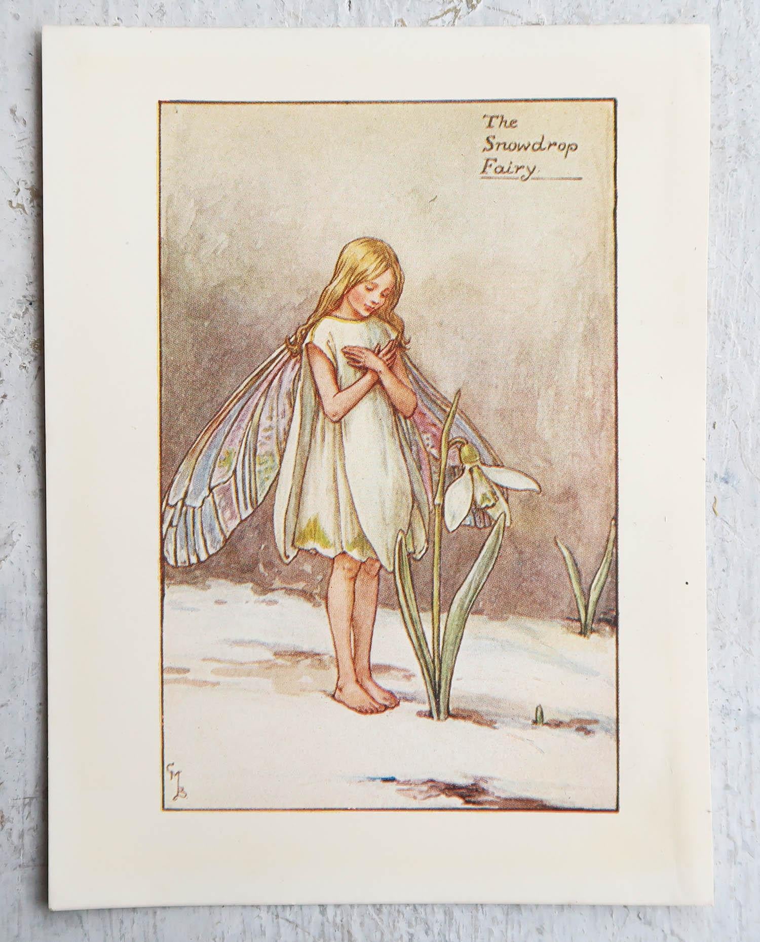 Set of 6 Original Flower Fairy Prints, circa 1930 In Good Condition For Sale In St Annes, Lancashire