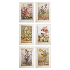 Set of 6 Original Flower Fairy Prints, circa 1930