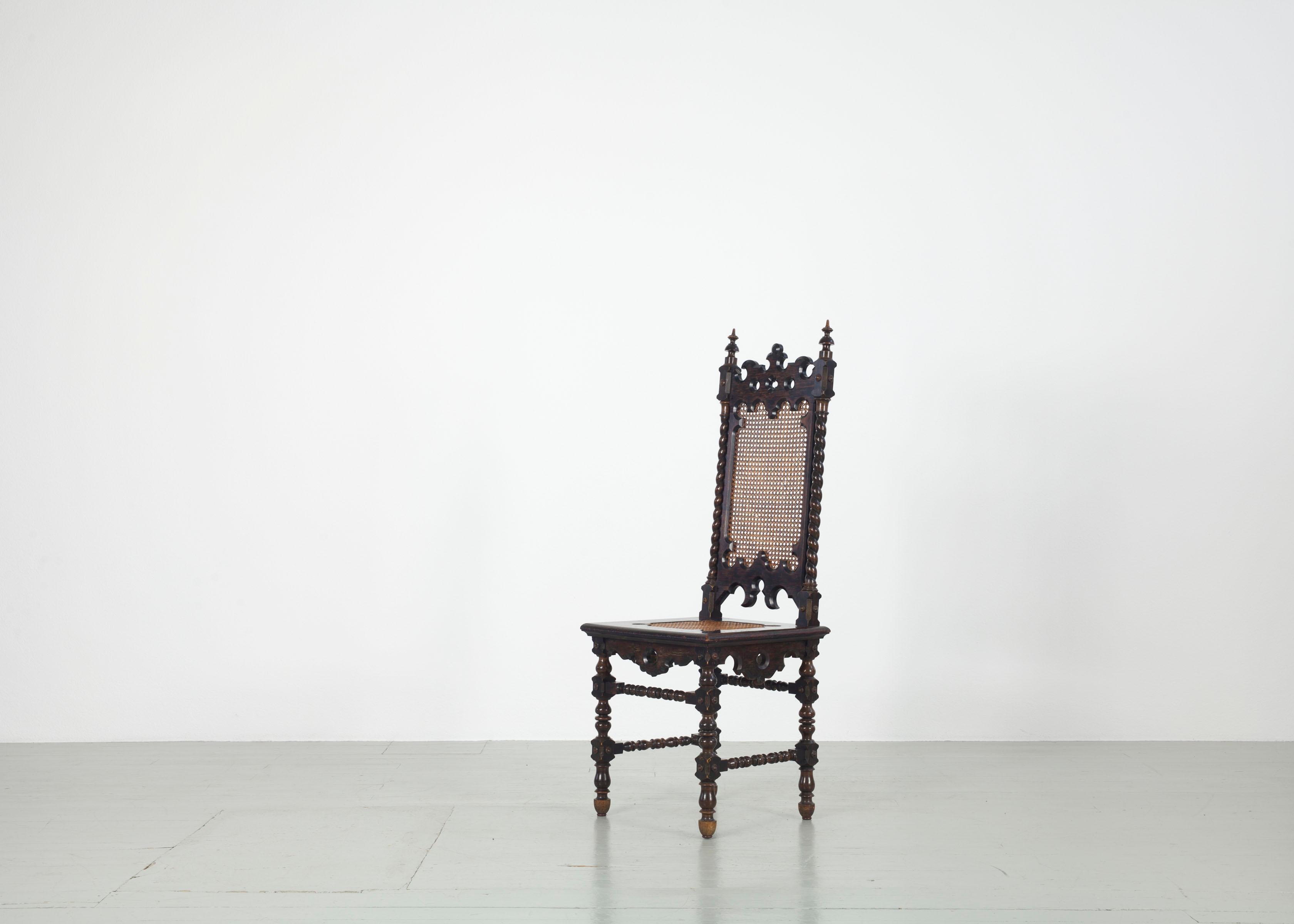 Satz von 6 Original-Stühlen im gotischen Stil des 19. Jahrhunderts 2