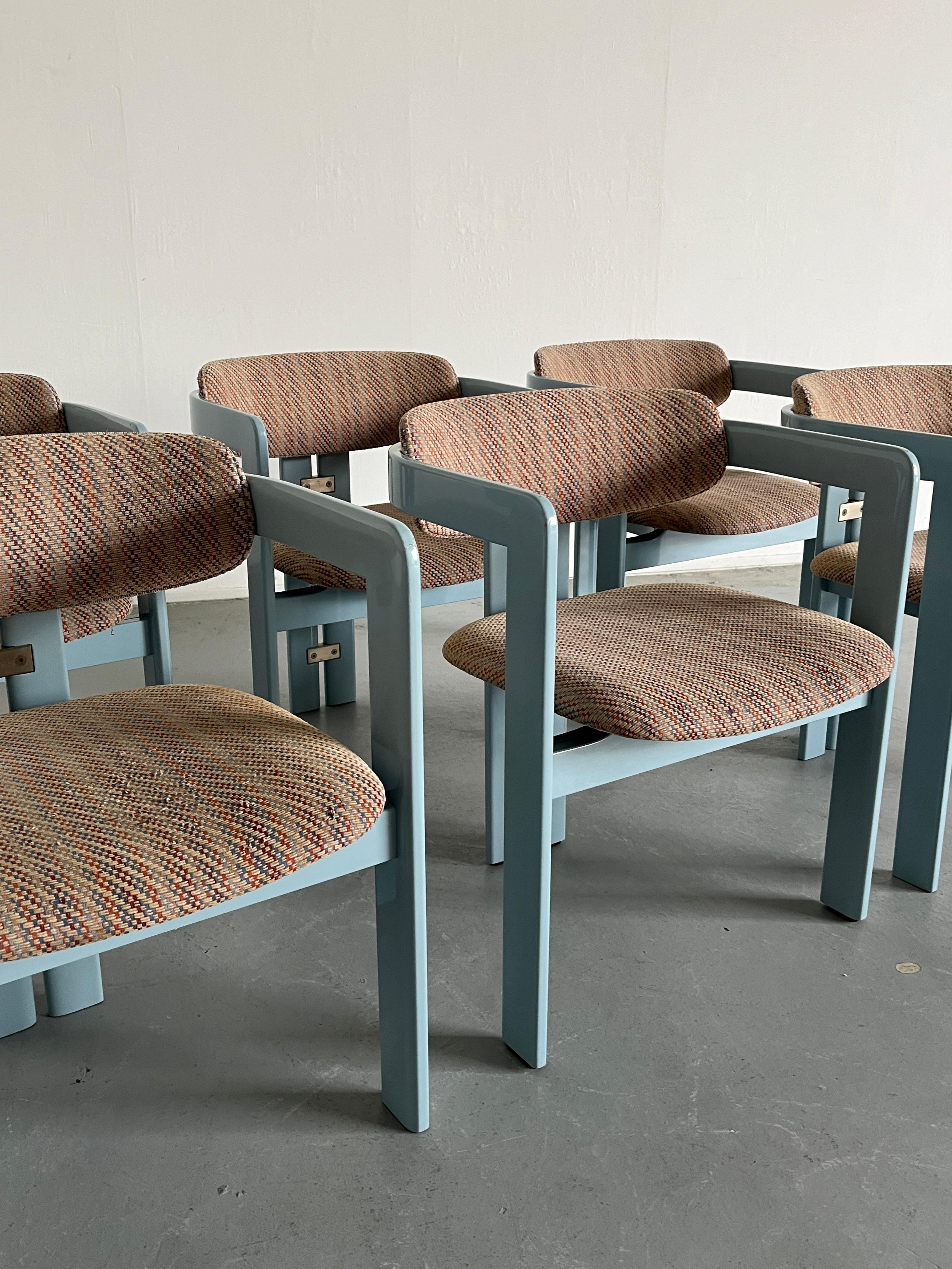 Set of 6 Original Mid-Century Pamplona Chairs by Augusto Savini for Pozzi, 1965 For Sale 4