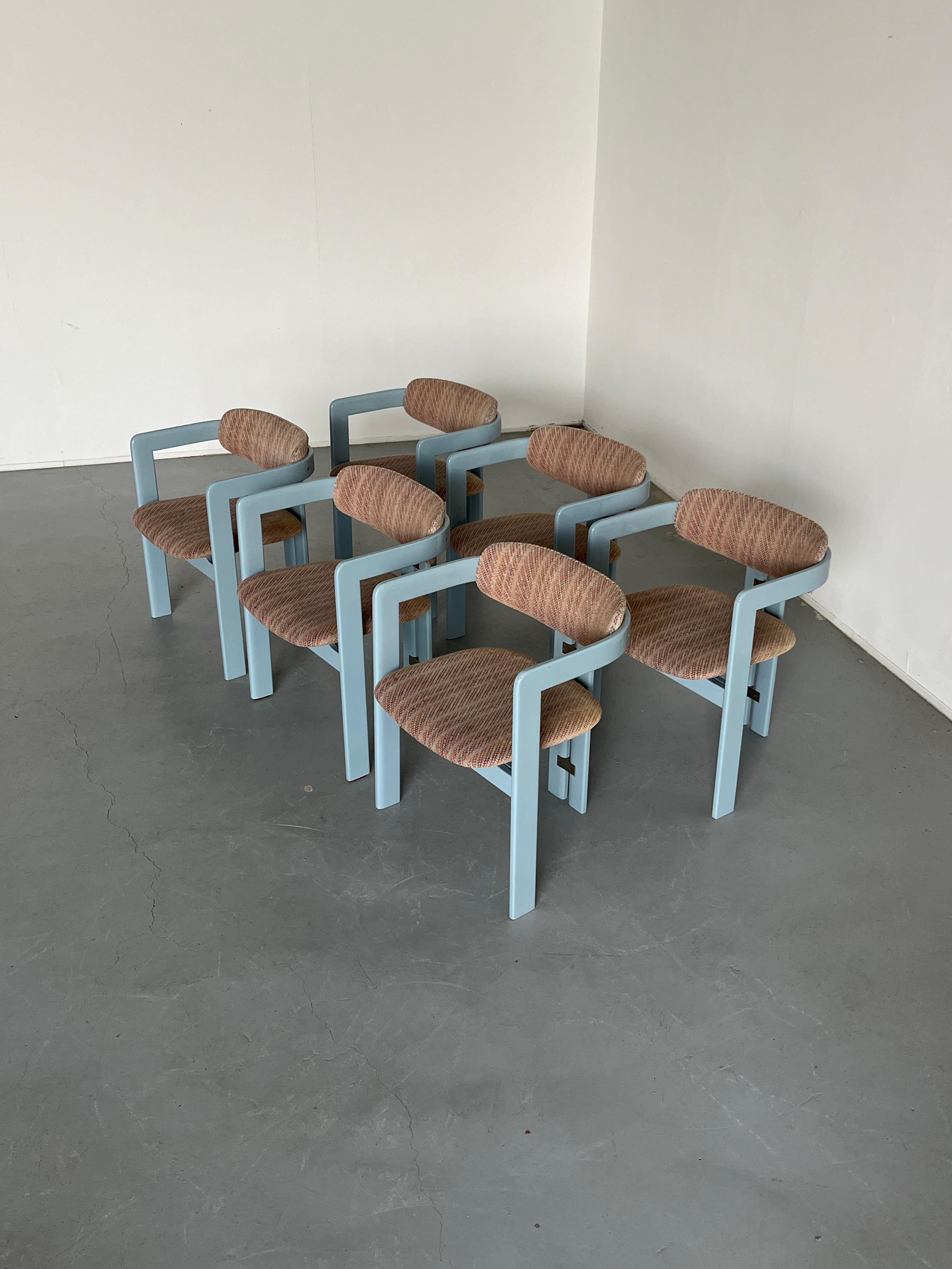 Set of 6 Original Mid-Century Pamplona Chairs by Augusto Savini for Pozzi, 1965 For Sale 2