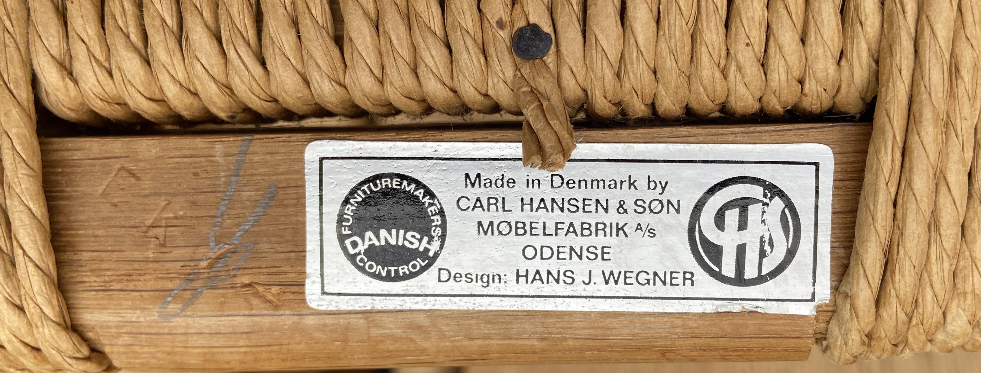 Danish Set of 6 Original Oak Wishbone Chairs by Hans Wegner for Carl Hanson & Son