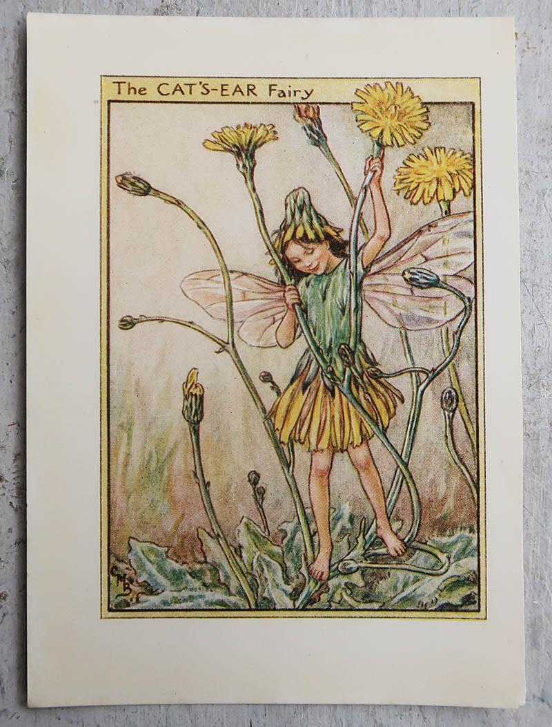 20ième siècle Ensemble de 6 gravures originales de fées fleuries, circa 1930 en vente