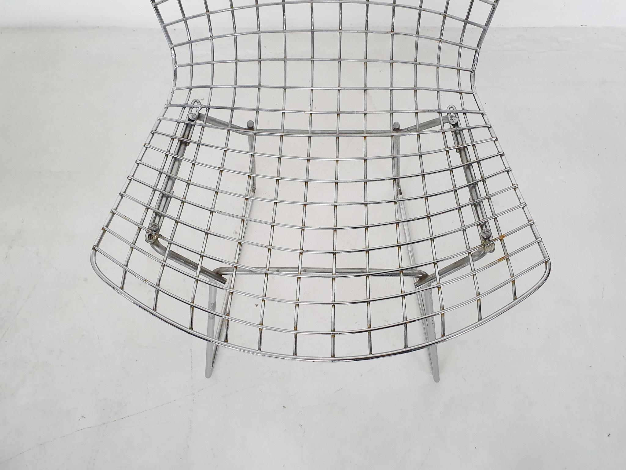 Set of 6 Original Vintage Harry Bertoia for Knoll Wire Dining or Side Chairs 9