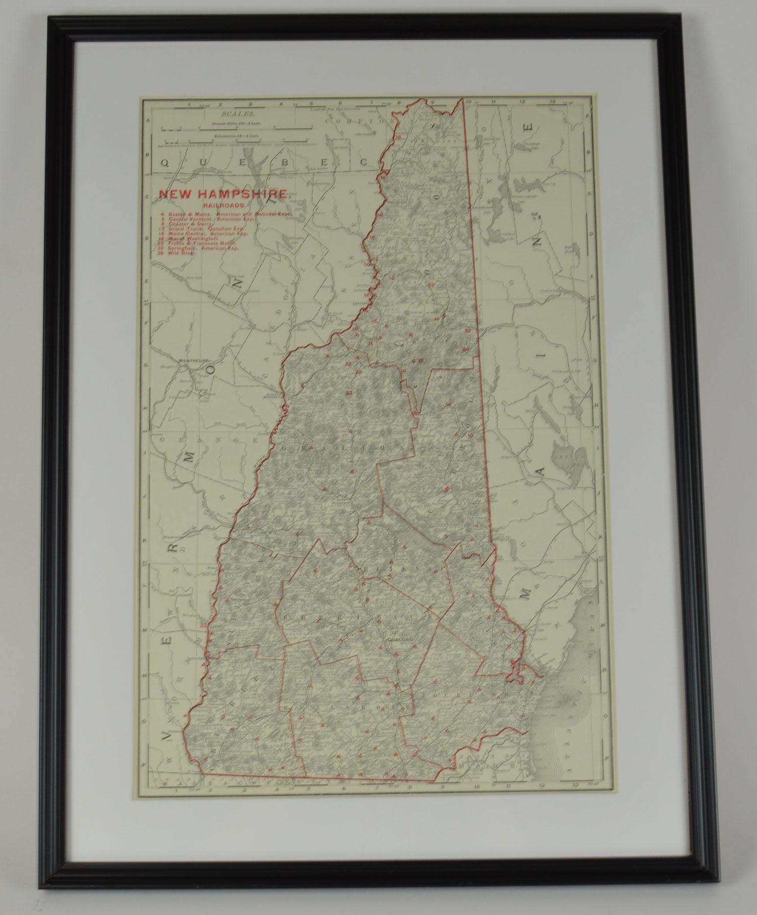 Set of 6 Original Vintage Maps of American States, circa 1900 (amerikanisch)