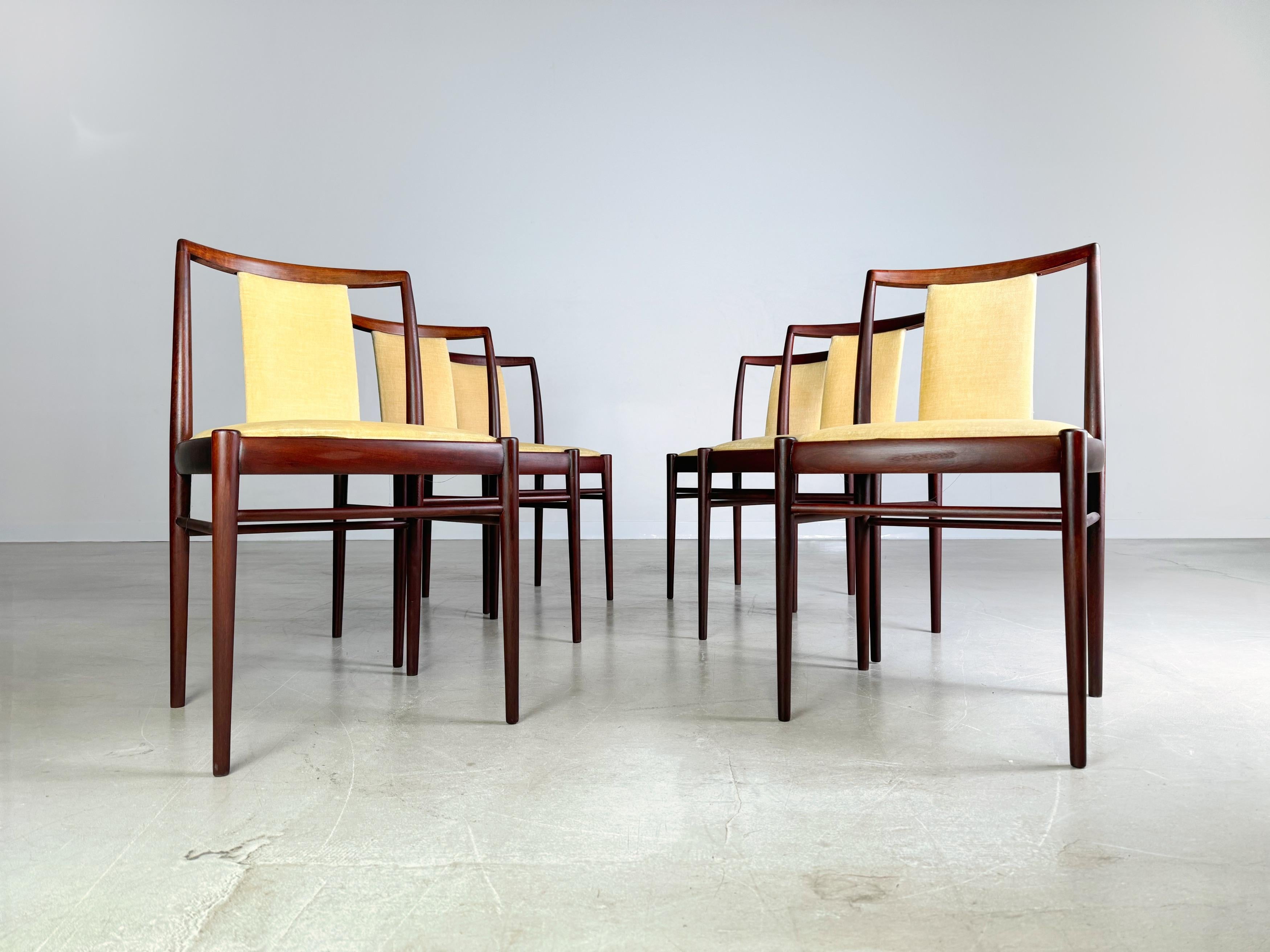 Set of 6 original vintage Mid Century chairs Benze 1960s In Good Condition For Sale In Berlin, DE