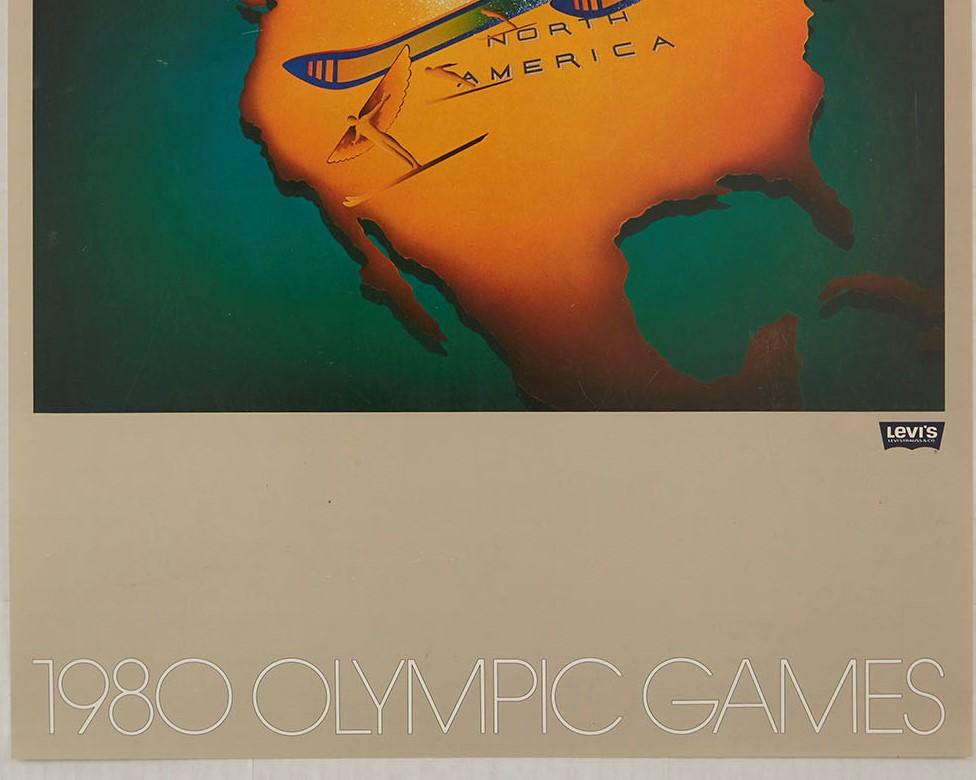 Set of 6 Original Vintage Posters 1980 Moscow Olympic Games Levi's Sport Design 4