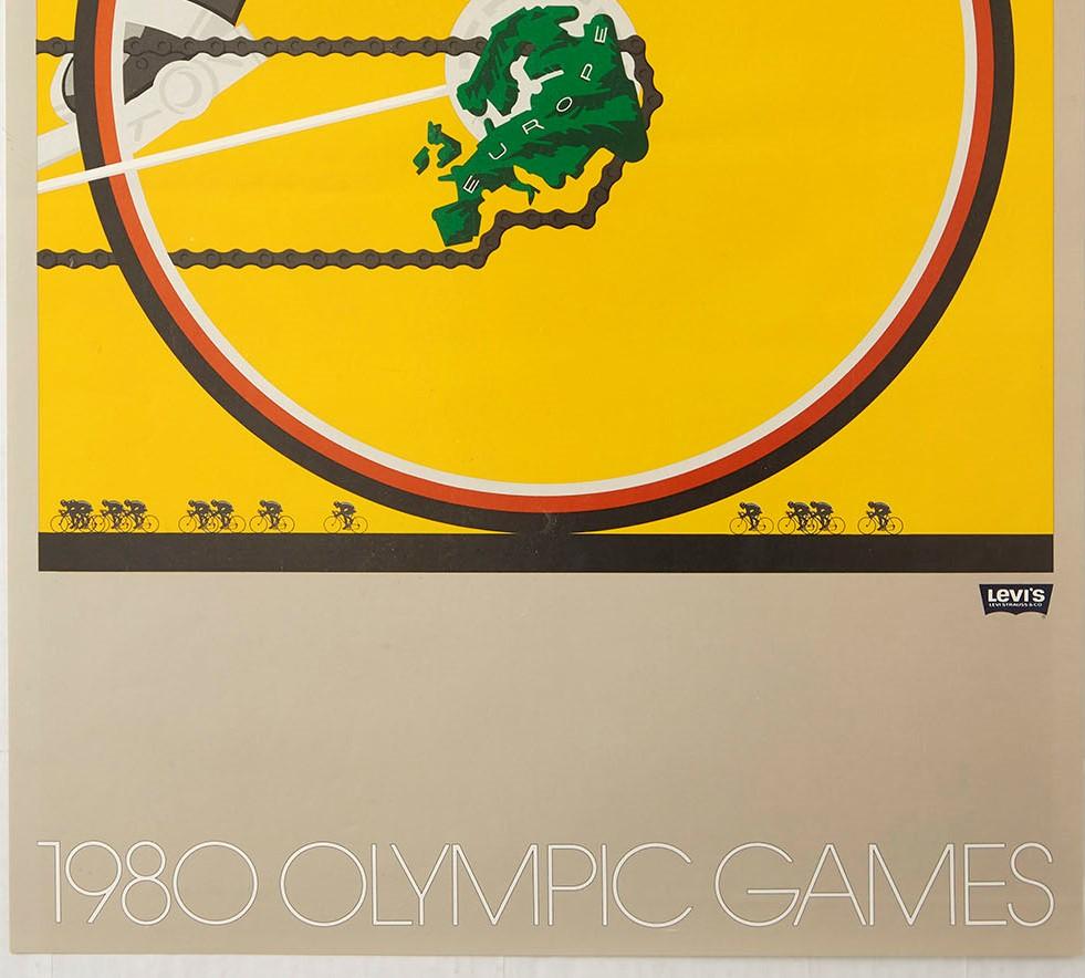Set of 6 Original Vintage Posters 1980 Moscow Olympic Games Levi's Sport Design 5
