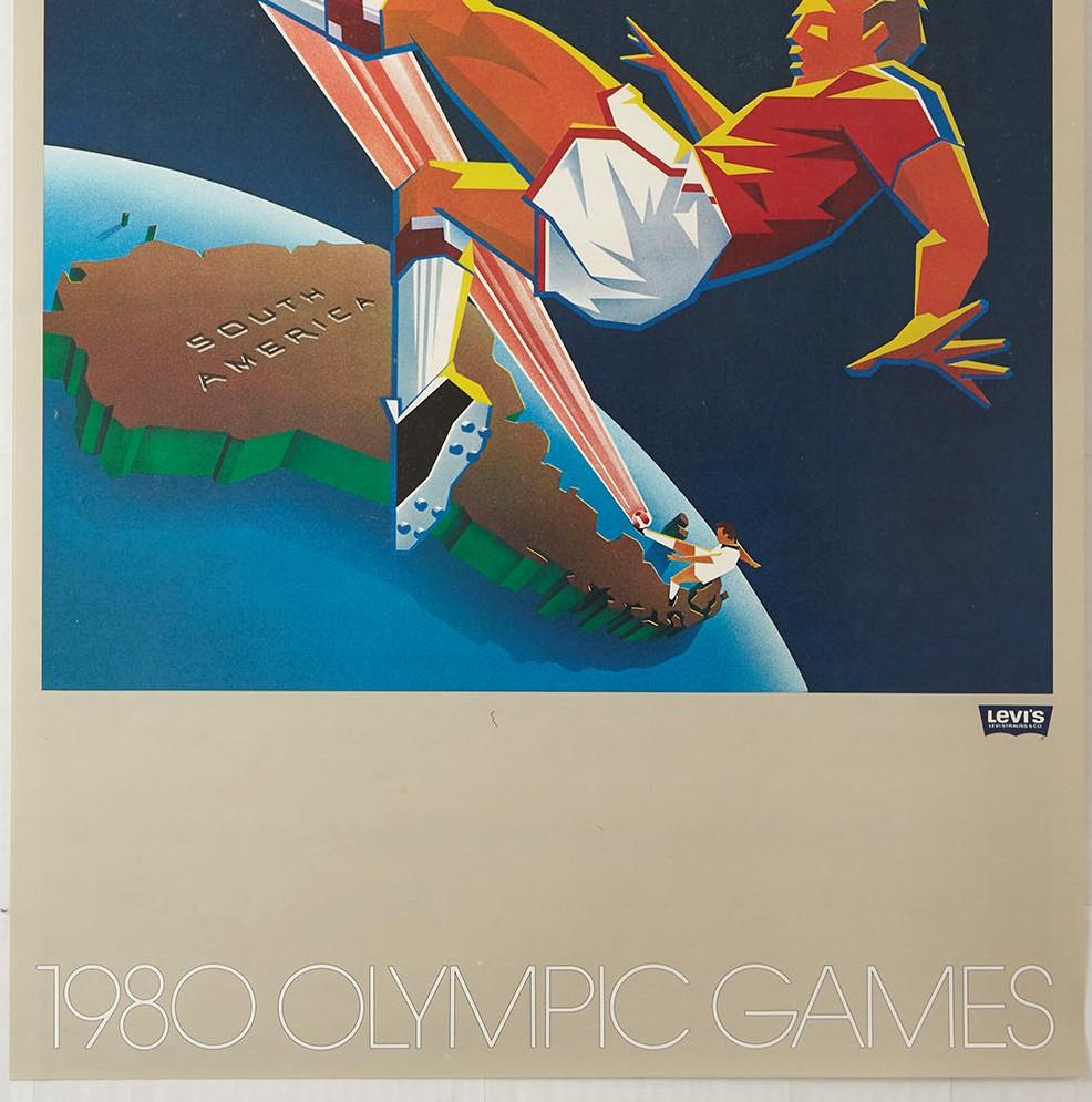 Set of 6 Original Vintage Posters 1980 Moscow Olympic Games Levi's Sport Design 9