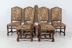 Set of 6 Os De Mouton Beech Tapestry Chairs