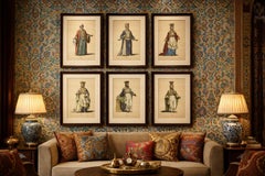 Set of 6 Ottoman Costume Prints, Hand-Colored Engravings, 1767