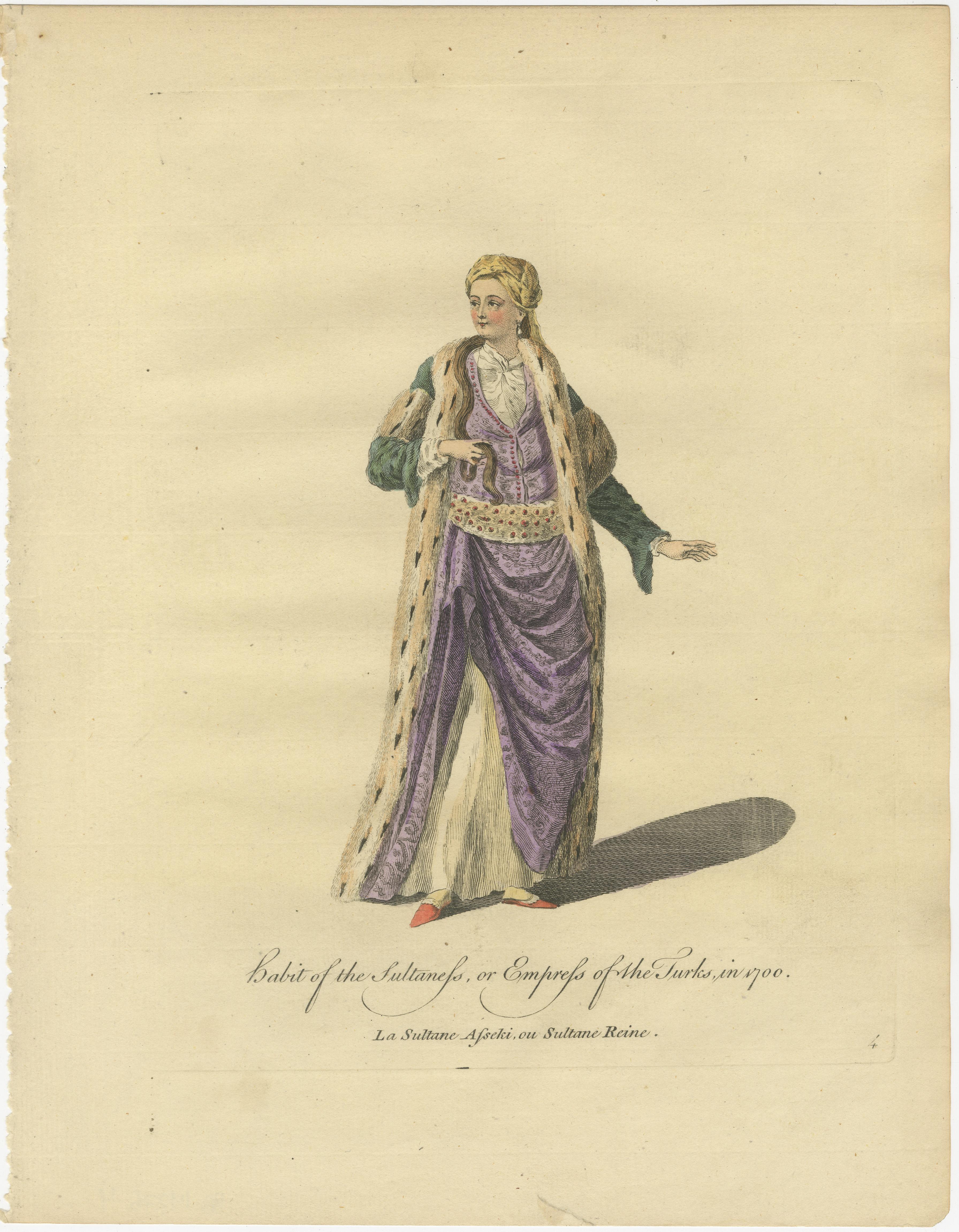 Set of 6 Ottoman Costume Prints, Hand-Colored Engravings, 1767