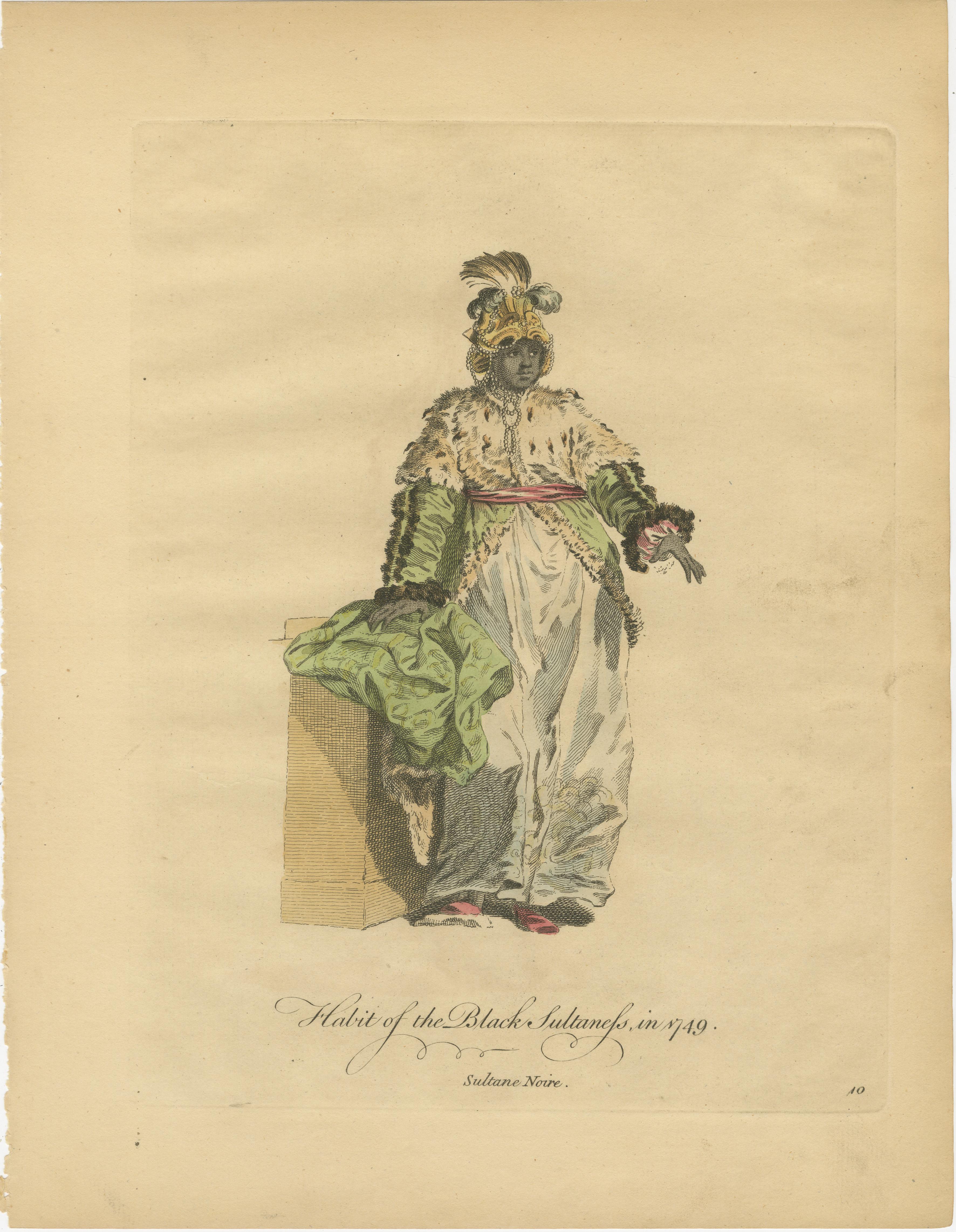 Set of 6 Ottoman Costume Prints, Hand-Colored Engravings, 1767