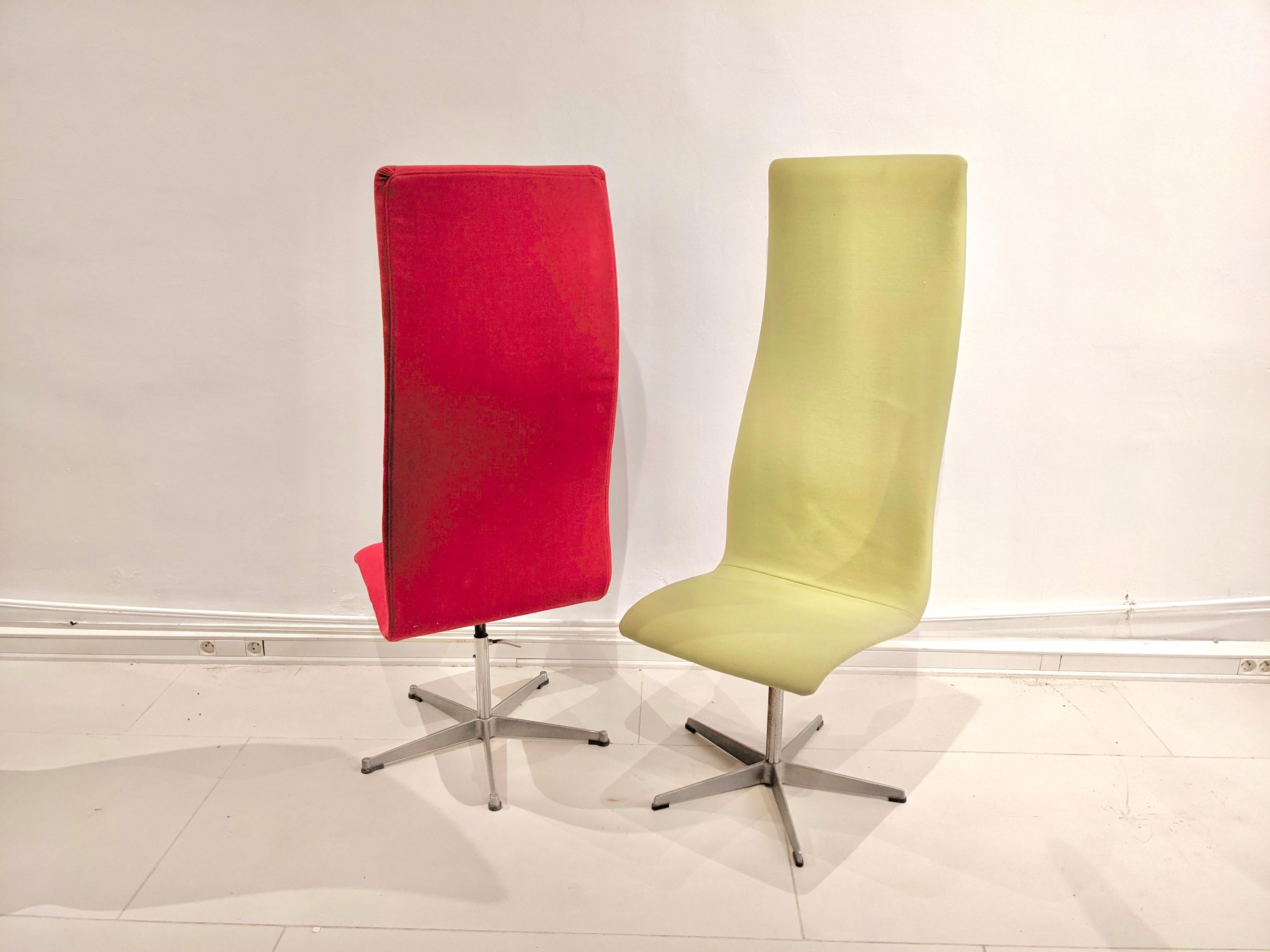 Set of 6 Oxford chairs by Arne Jacobsen In Good Condition For Sale In lyon, FR