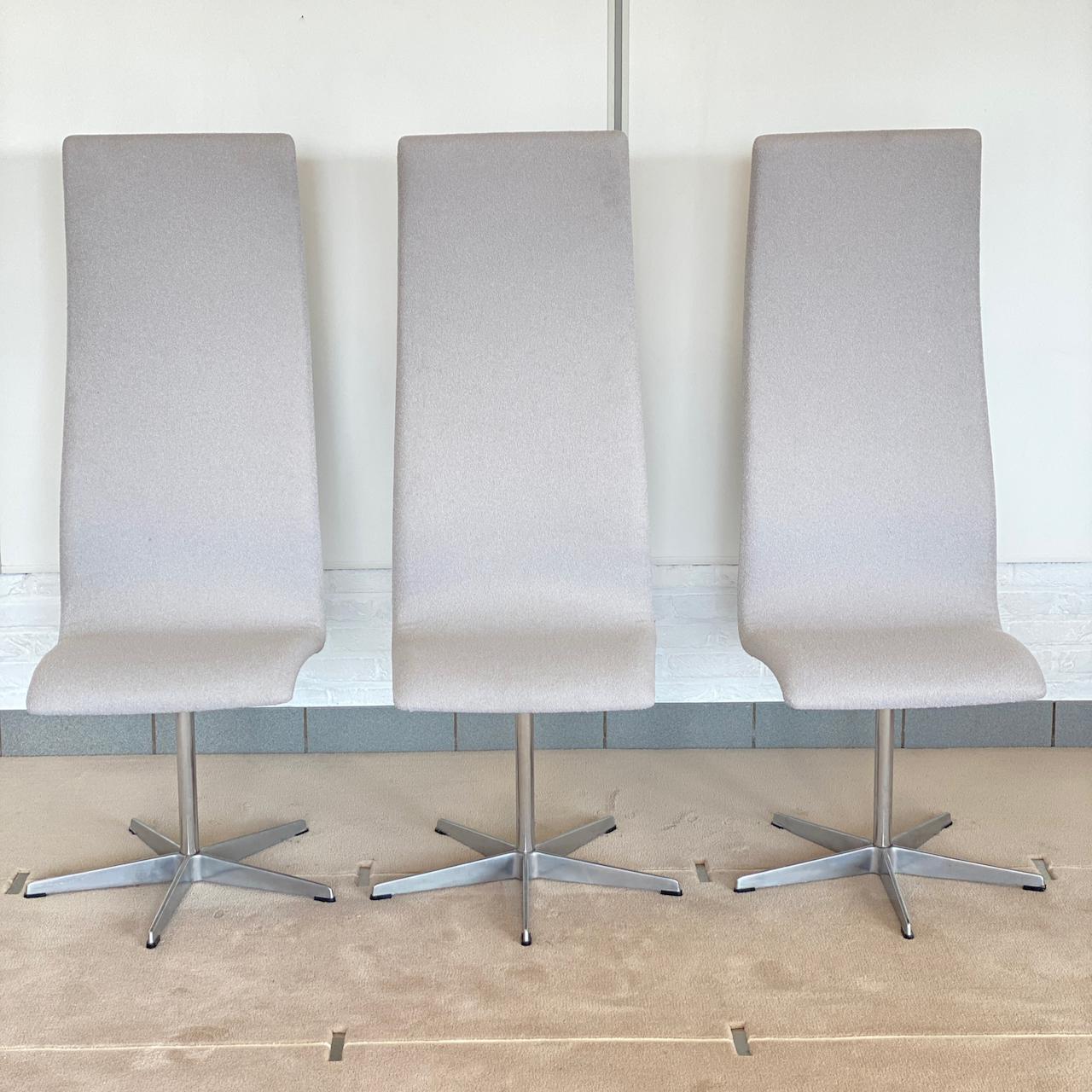 Danish Set of 6 Oxford chairs by Arne Jacobson for Fritz Hansen - Denmark 1960s For Sale