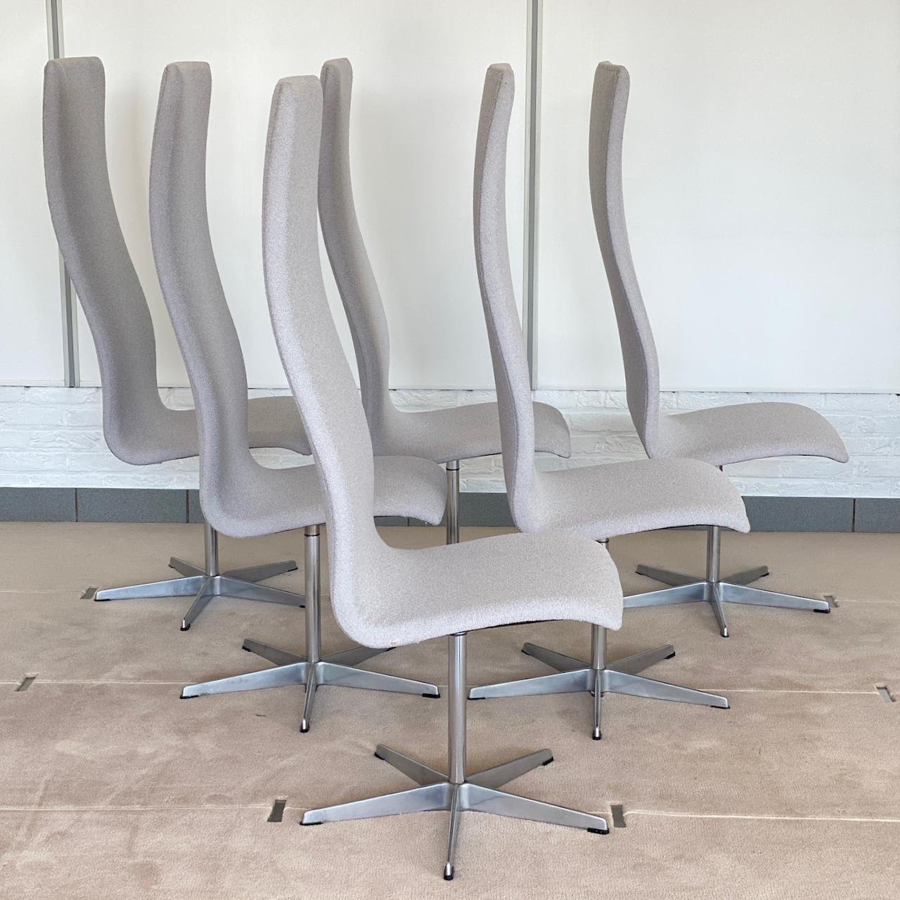 Set of 6 Oxford chairs by Arne Jacobson for Fritz Hansen - Denmark 1960s In Excellent Condition For Sale In Zandhoven, BE