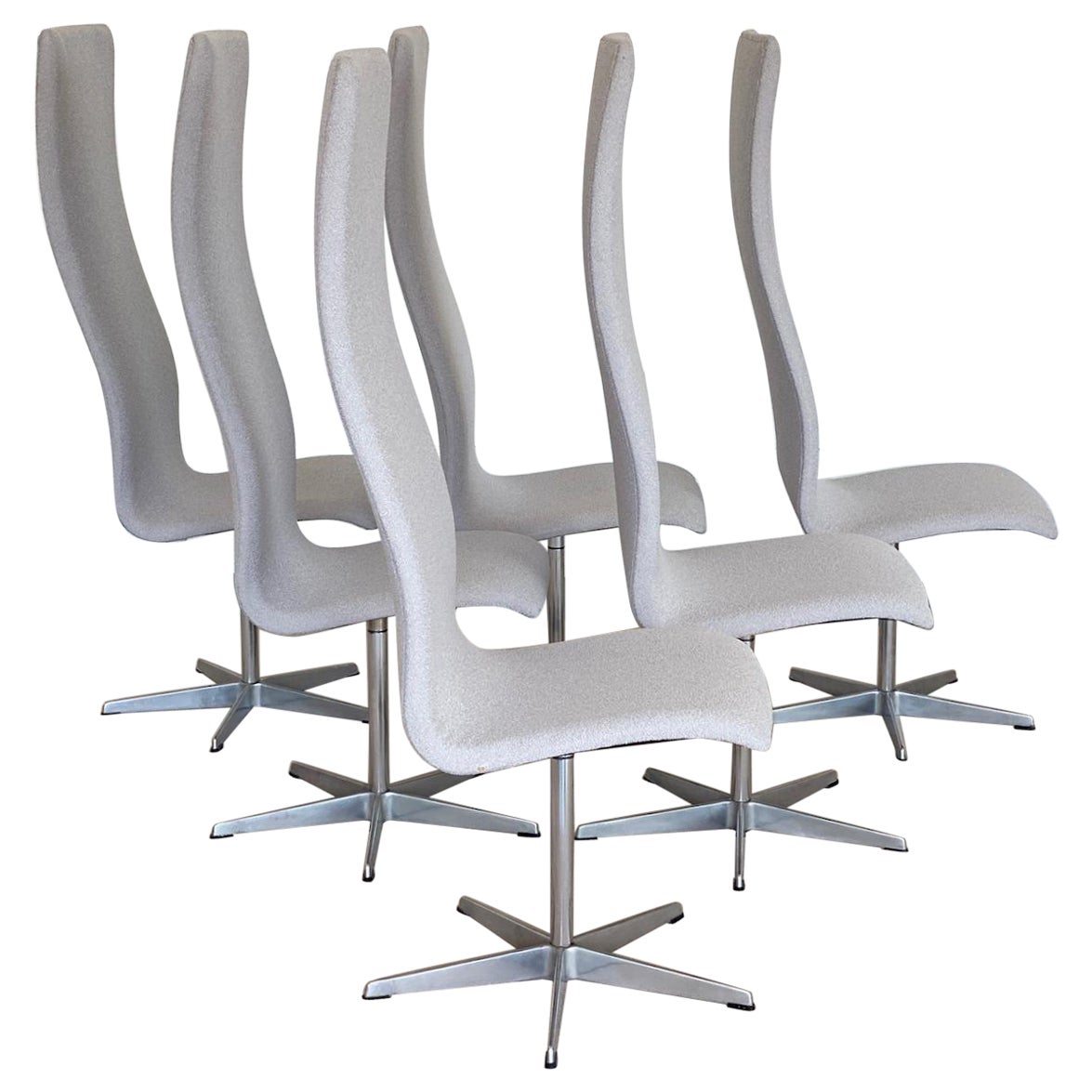 Set of 6 Oxford chairs by Arne Jacobson for Fritz Hansen - Denmark 1960s For Sale