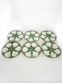 Set of 6 oyster plates, France, 1960