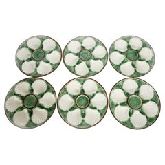 Set of 6 oyster plates, France, 1960
