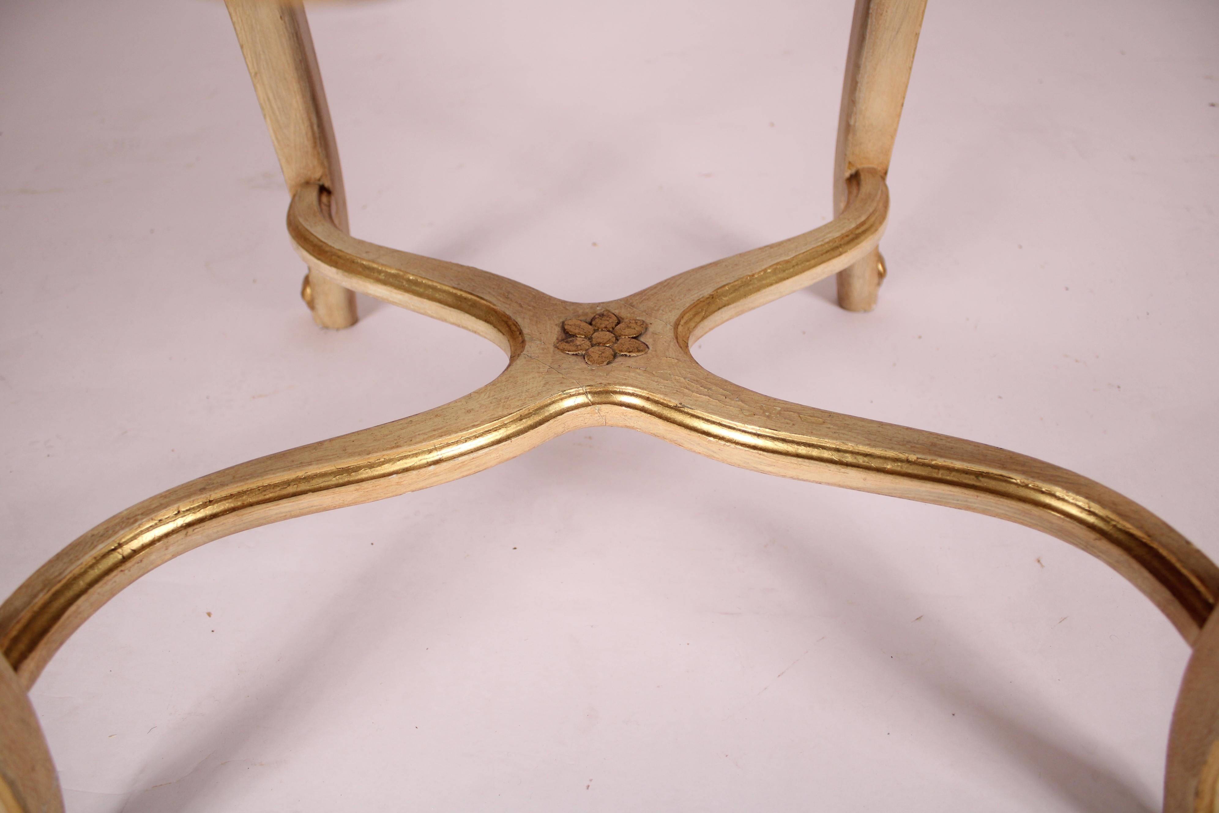 Set of 6 Painted and Gilt Decorated Dining Room Chairs For Sale 5