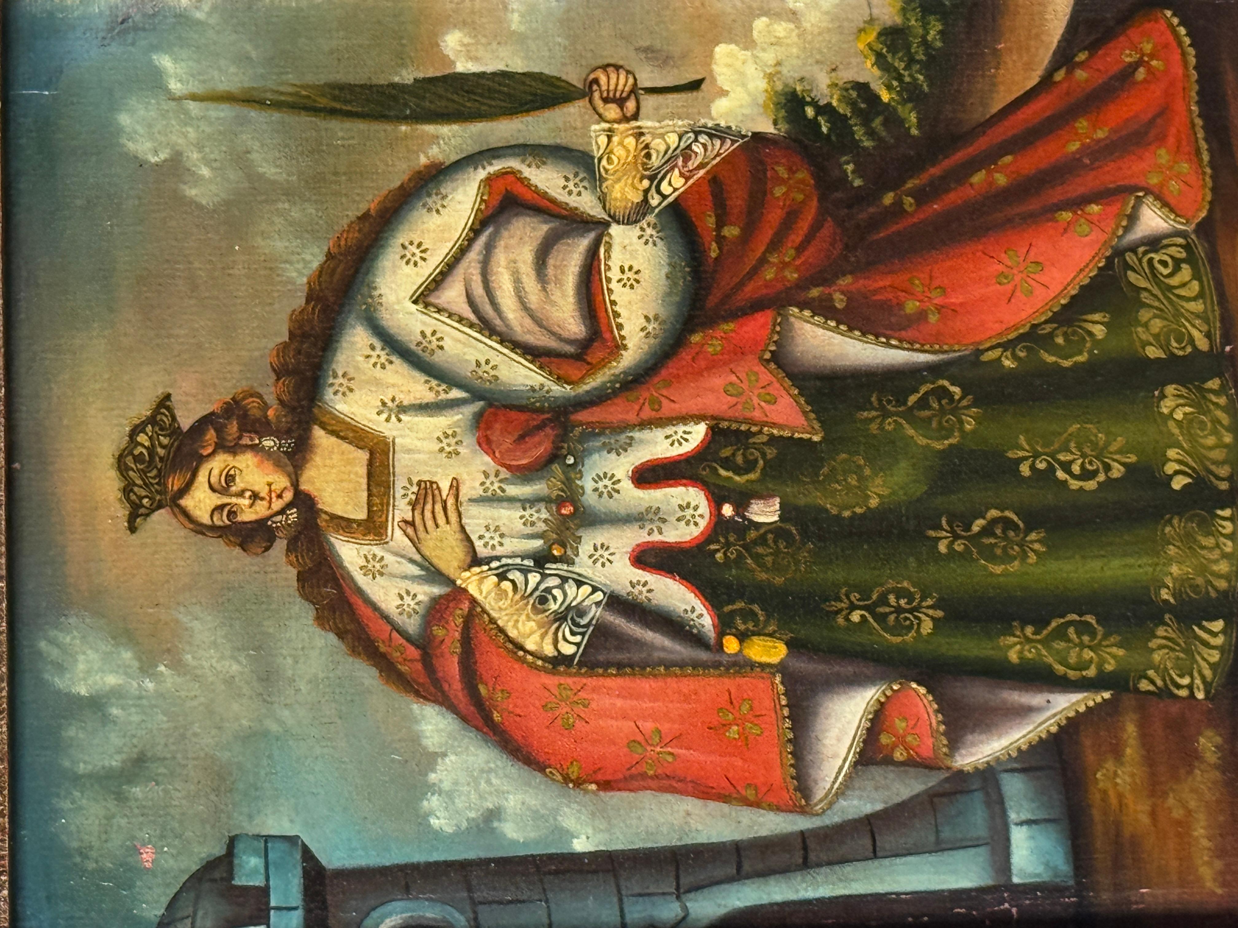 Set of 6 Paintings Attributed to the Cusco School, 18th–19th Centuries For Sale 5