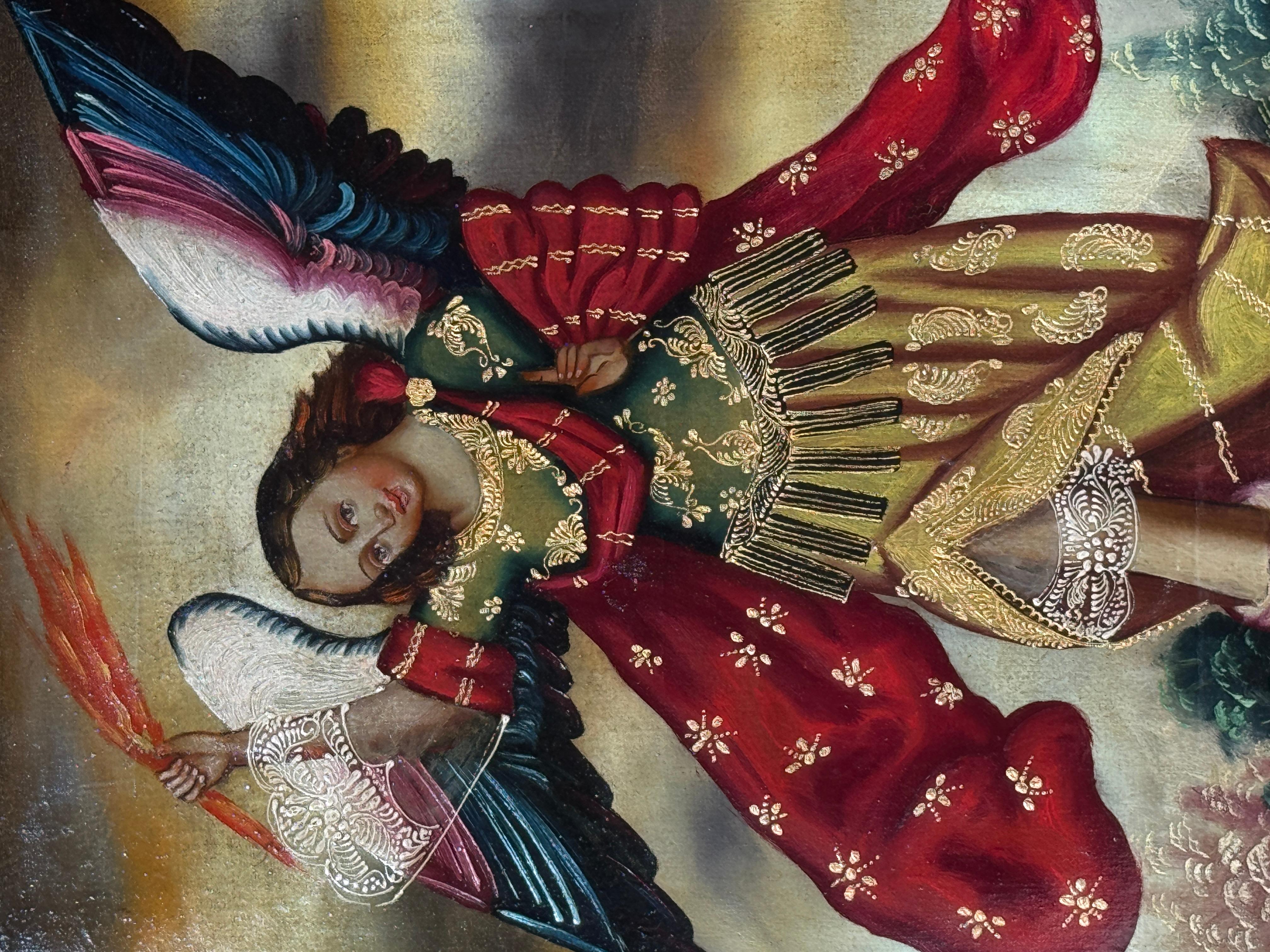 Set of 6 Paintings Attributed to the Cusco School, 18th–19th Centuries For Sale 10