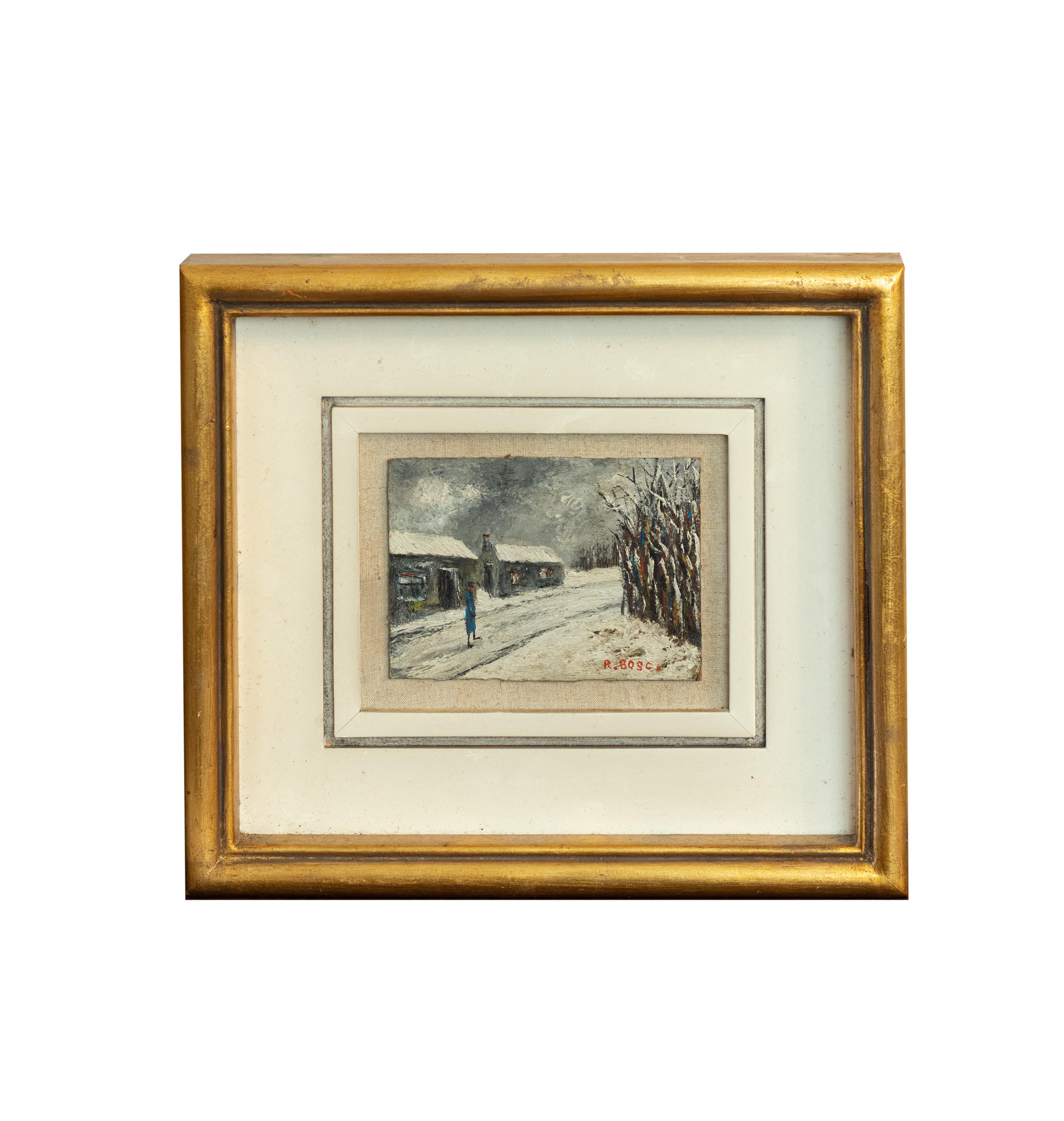 Set di 6 dipinti di Parigi, Post-Impressionismo, (20° secolo) in vendita 3