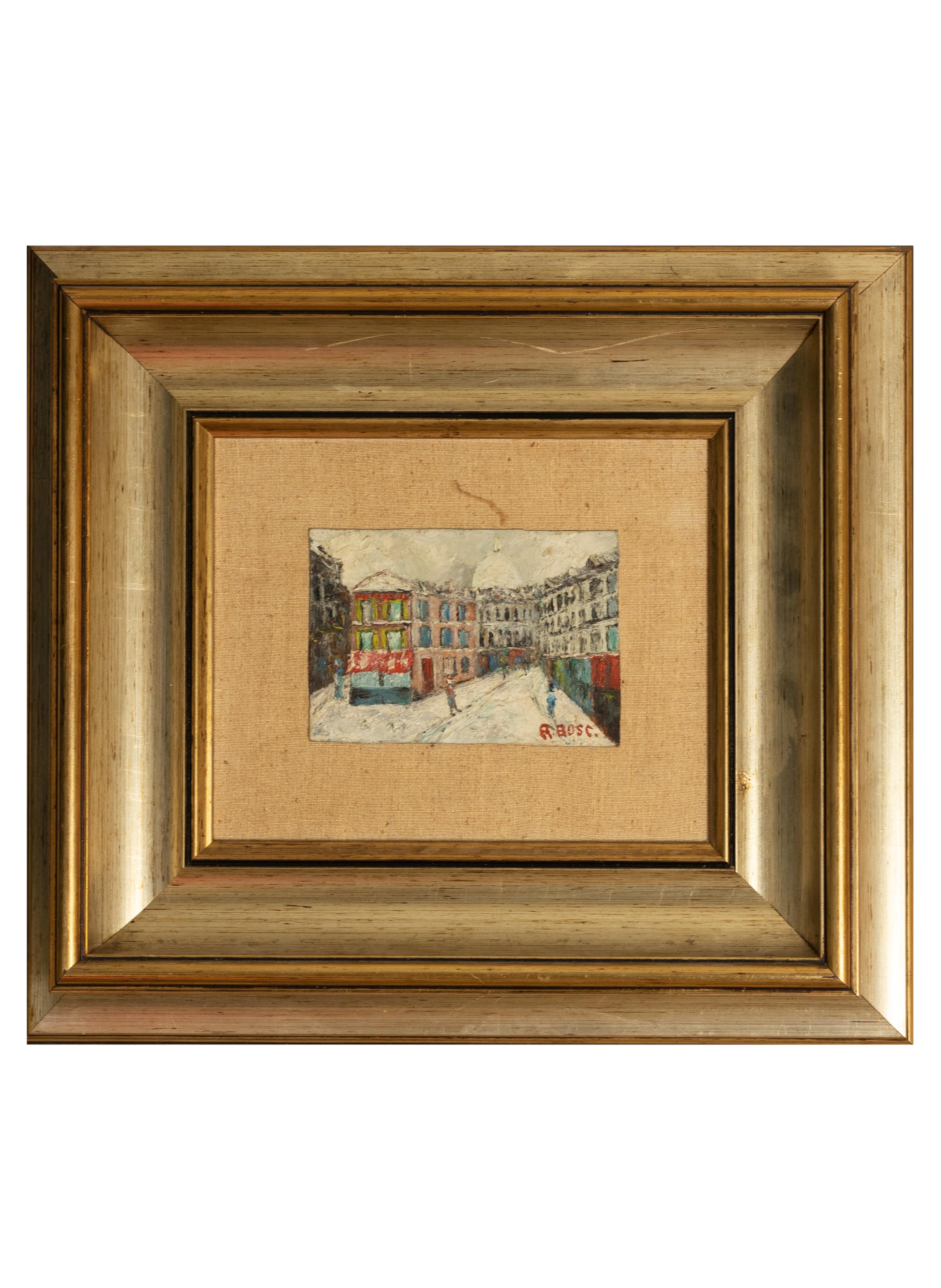 Set di 6 dipinti di Parigi, Post-Impressionismo, (20° secolo) in vendita 8