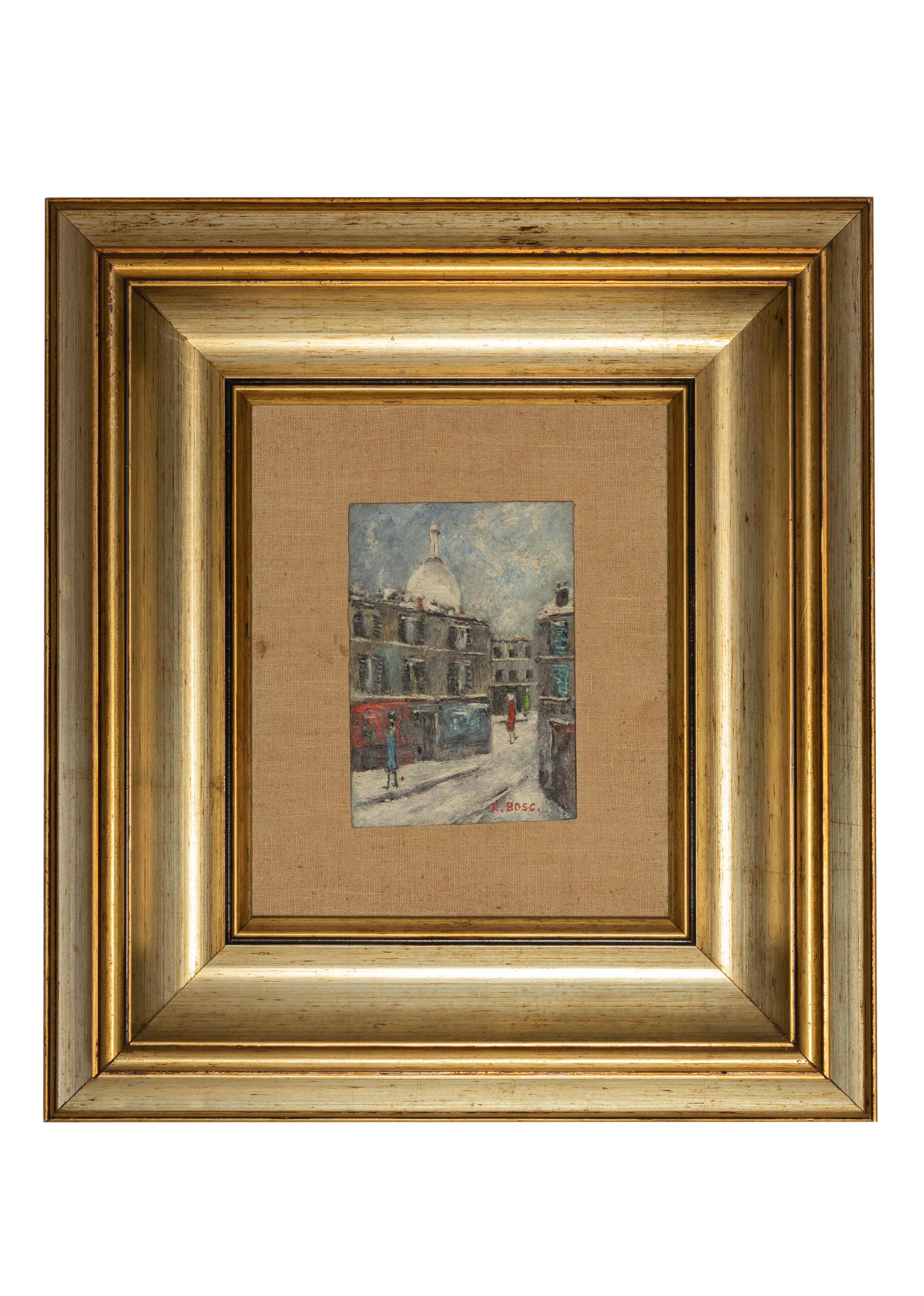 Set di 6 dipinti di Parigi, Post-Impressionismo, (20° secolo) in vendita 10