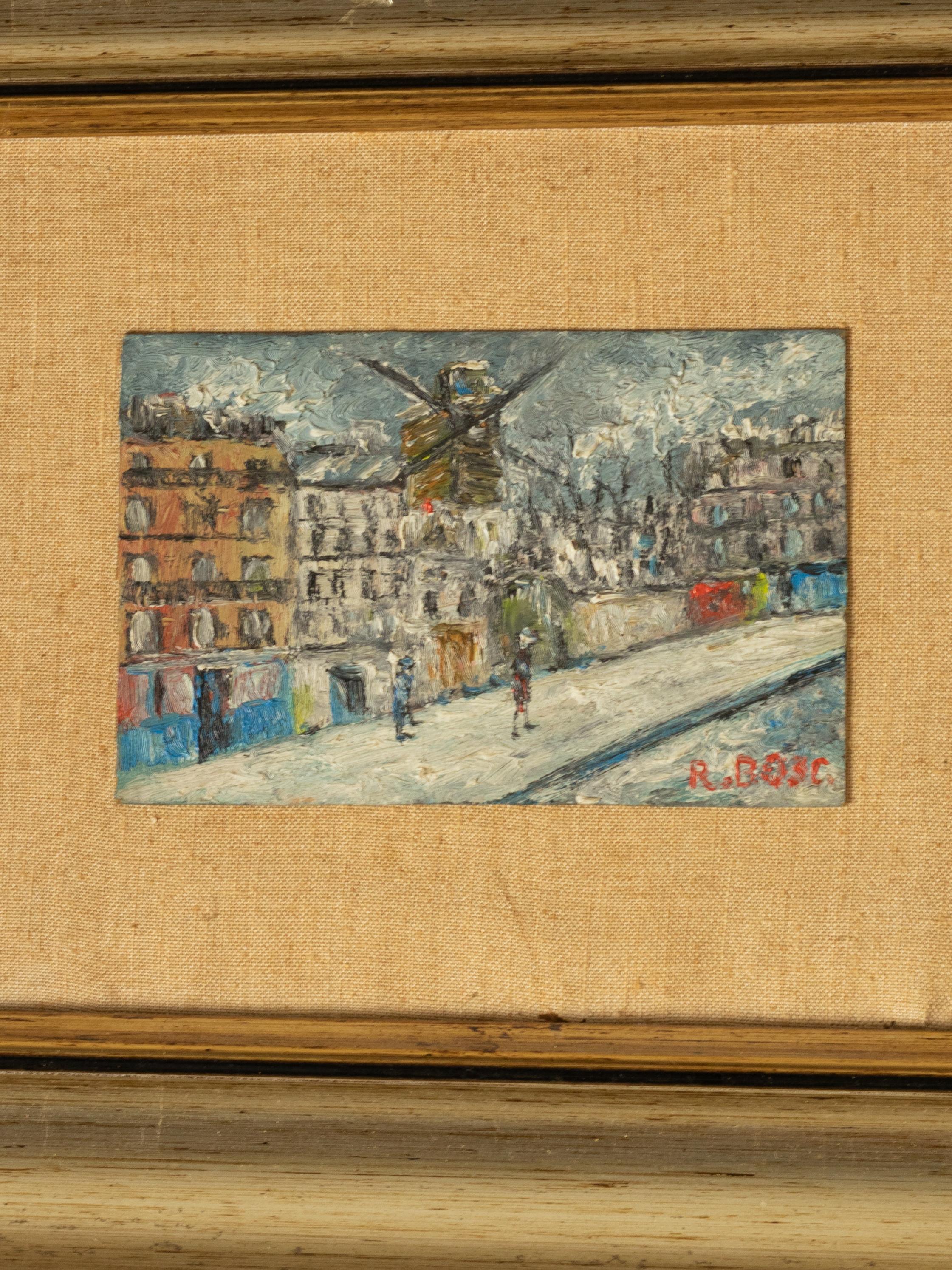 Set di 6 dipinti di Parigi, Post-Impressionismo, (20° secolo) in vendita 11