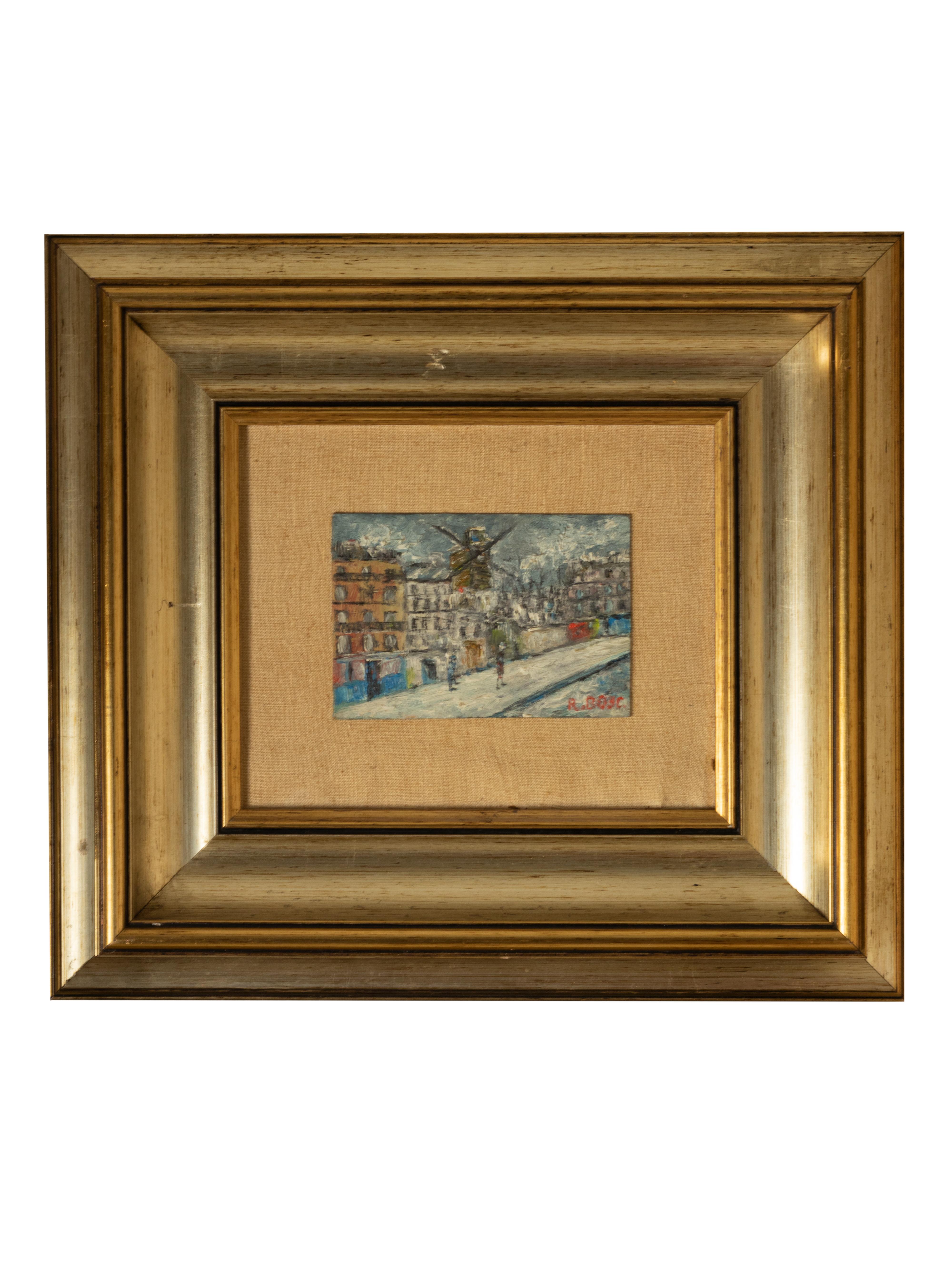 Set di 6 dipinti di Parigi, Post-Impressionismo, (20° secolo) in vendita 12