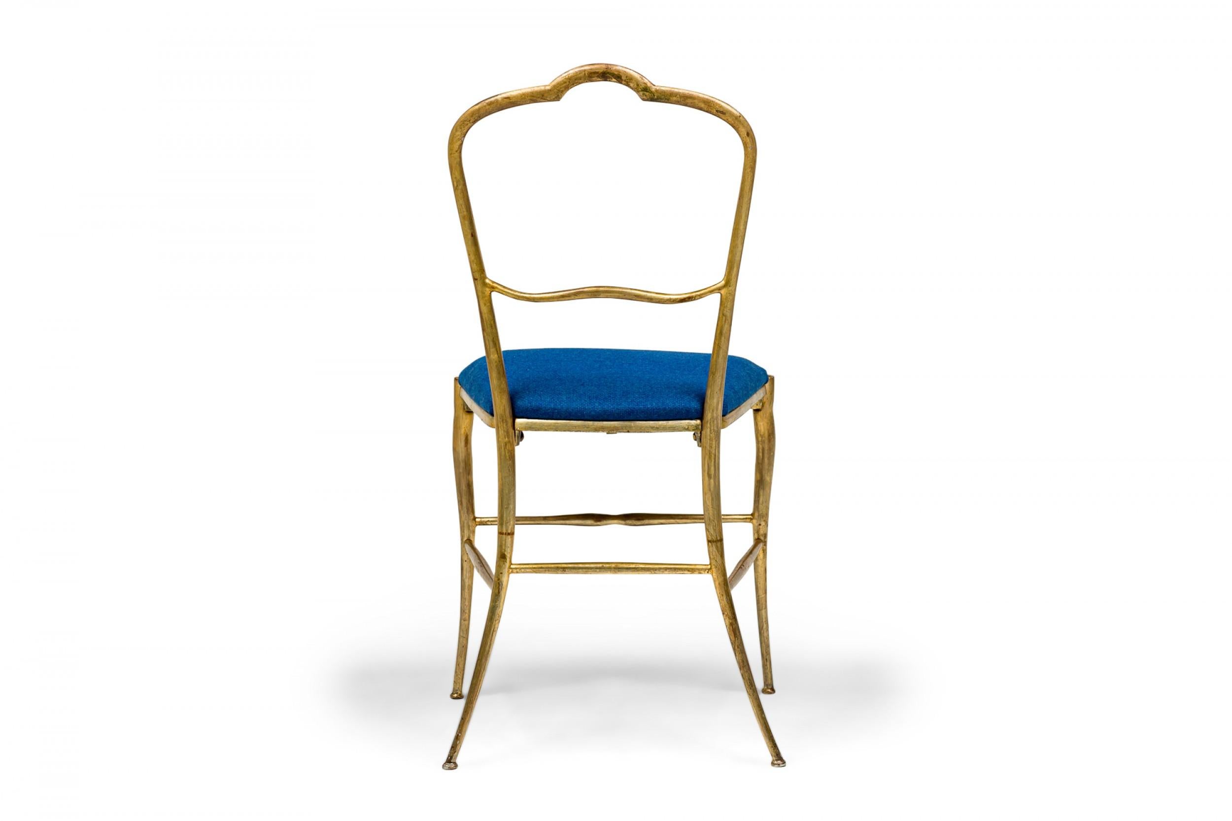 Set di 6 sedie da pranzo Palladio con struttura in legno, argento e foglia d'oro in vendita 1