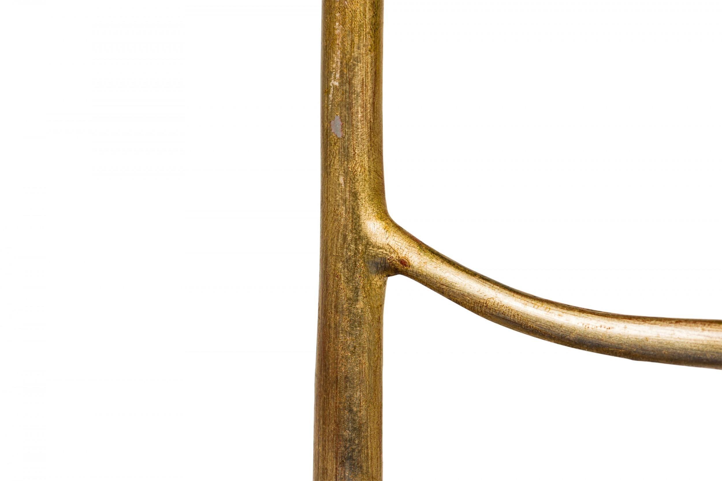 Set di 6 sedie da pranzo Palladio con struttura in legno, argento e foglia d'oro In condizioni buone in vendita a Queens, NY