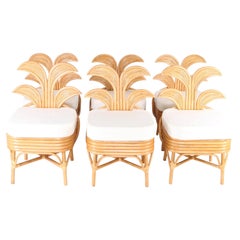 Set di 6 sedie in rattan "palmtree"