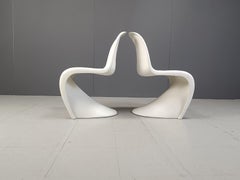 Juego de 6 sillas de comedor Panton Vitra, años 90